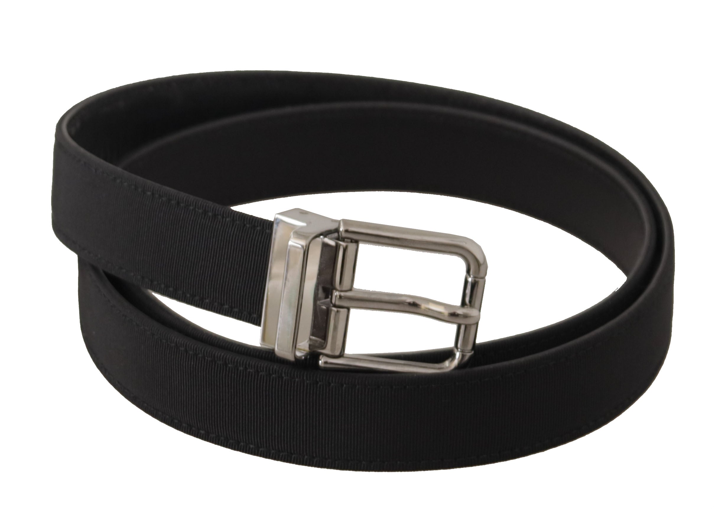 Curea elegantă din piele neagră Dolce &amp; Gabbana cu cataramă metalică
