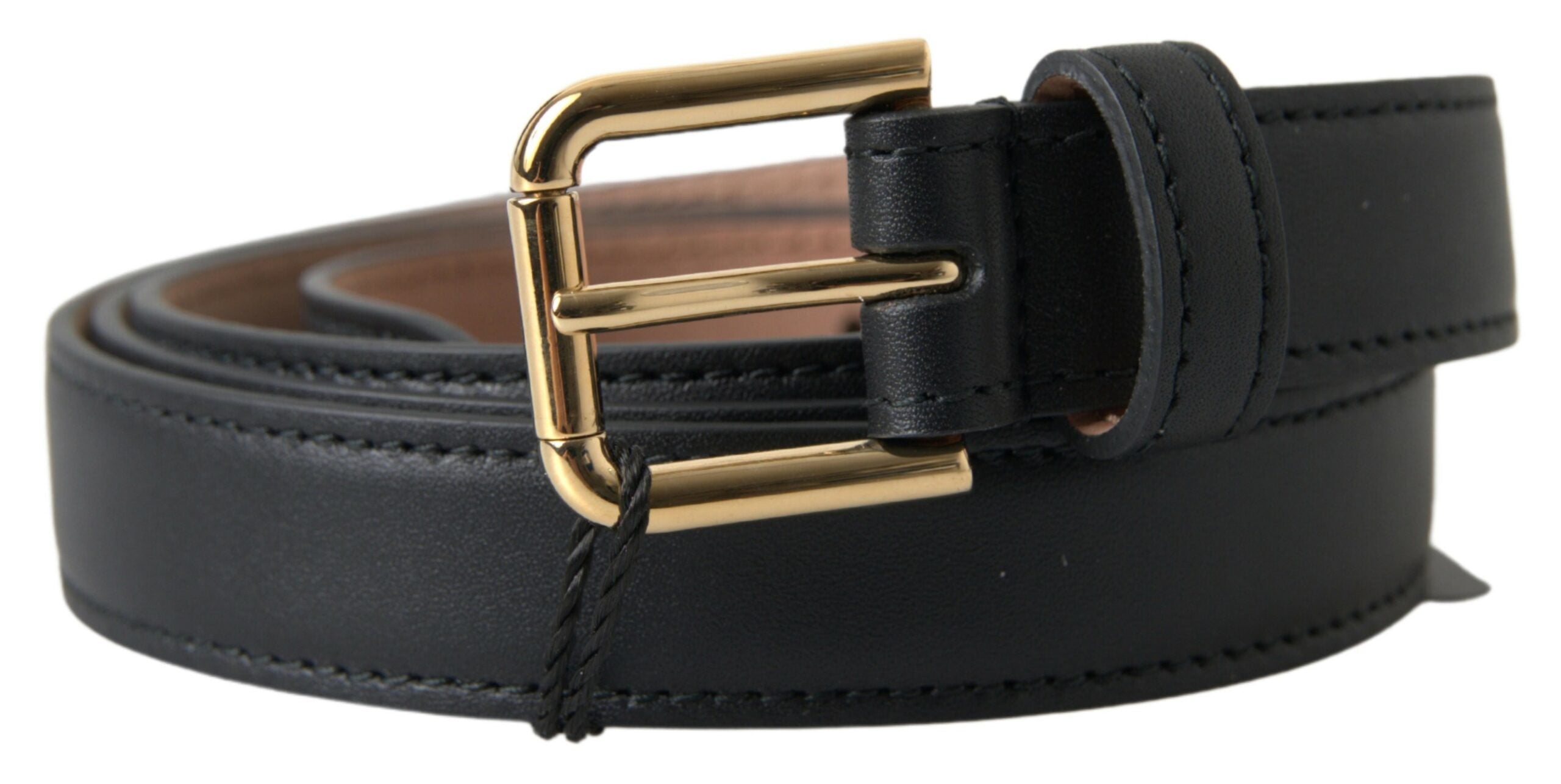 Curea elegantă din piele italiană Dolce &amp; Gabbana cu cataramă metalică
