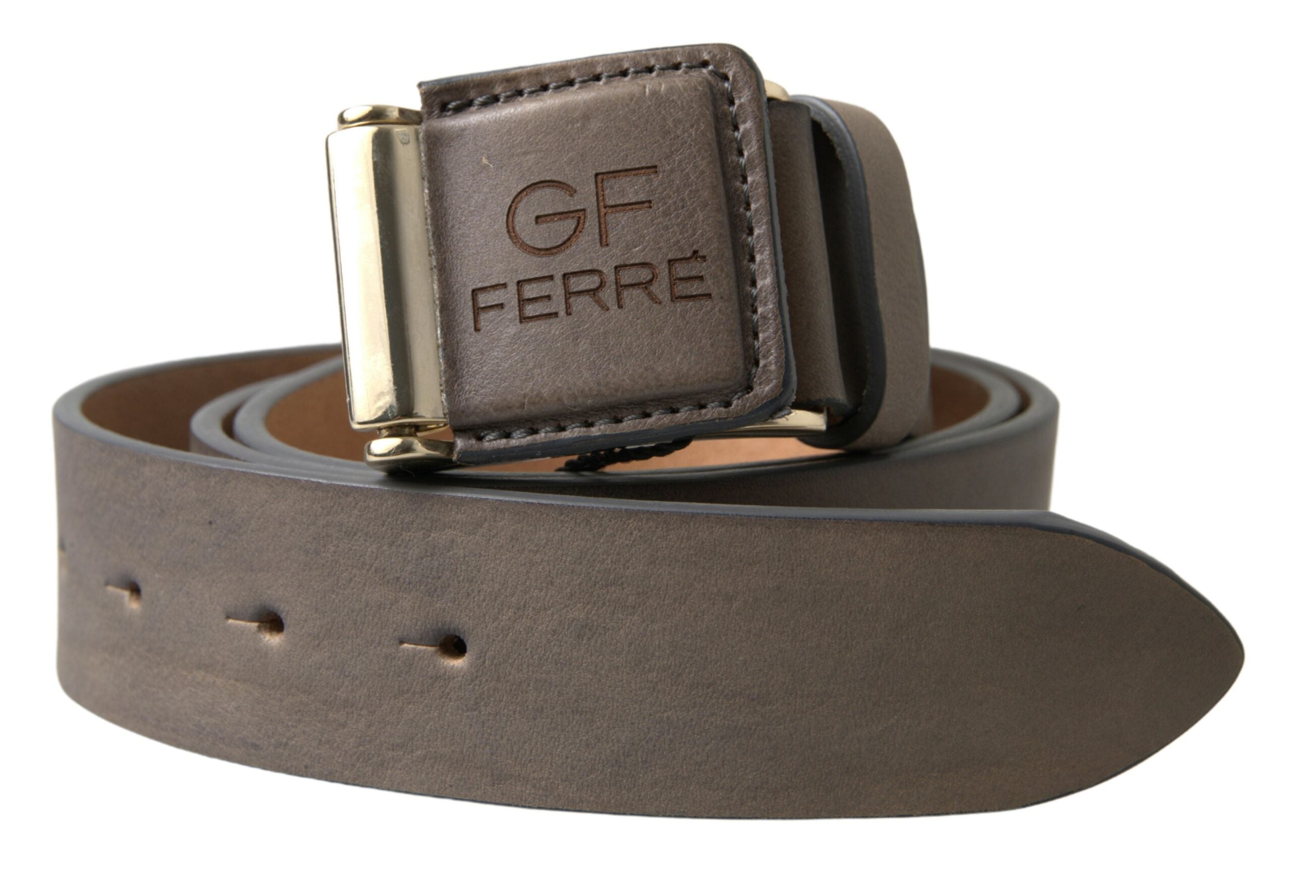GF Ferre Eleganter Leder-Modegürtel mit gravierter Schnalle