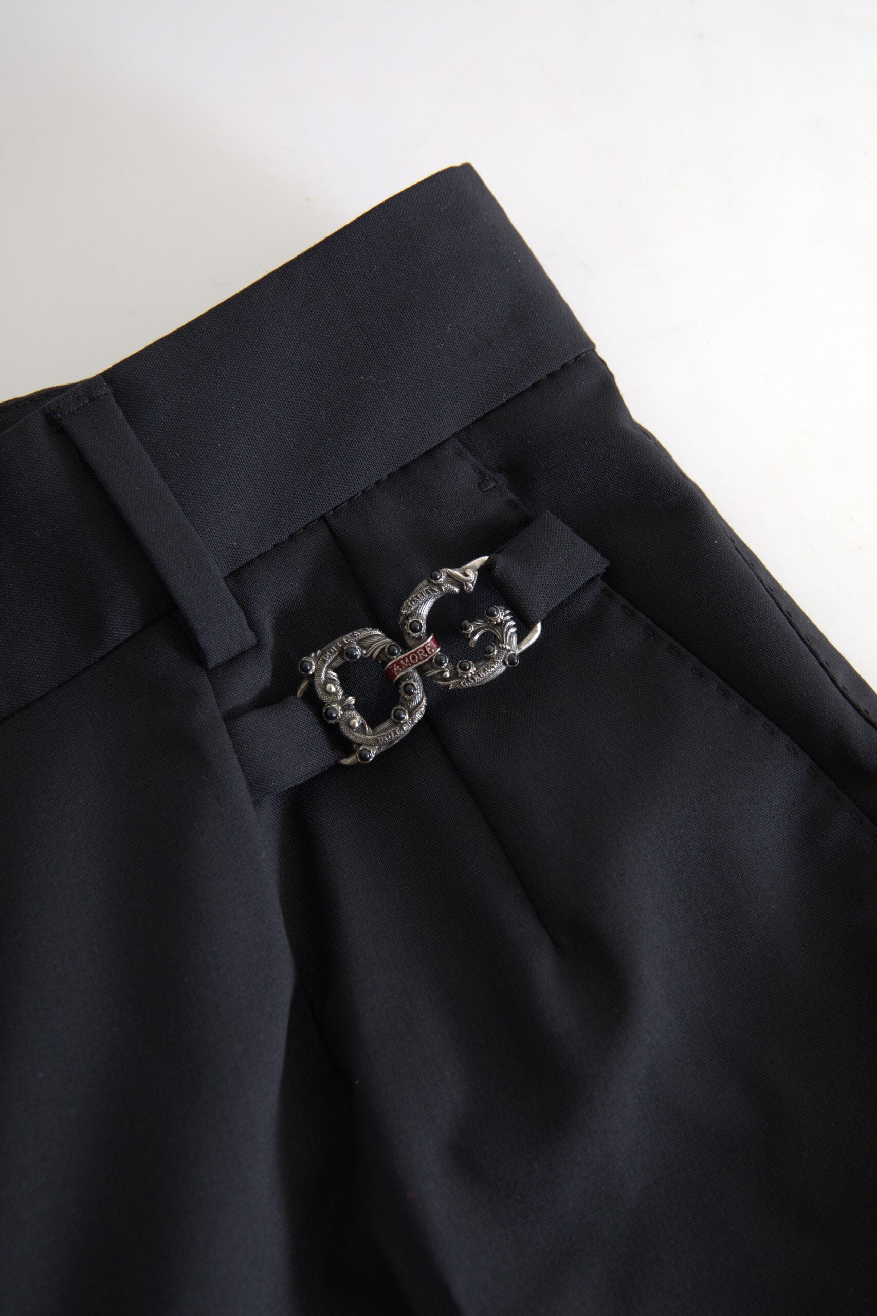 Dolce &amp; Gabbana Pantaloni eleganți conici din lână cu talie înaltă