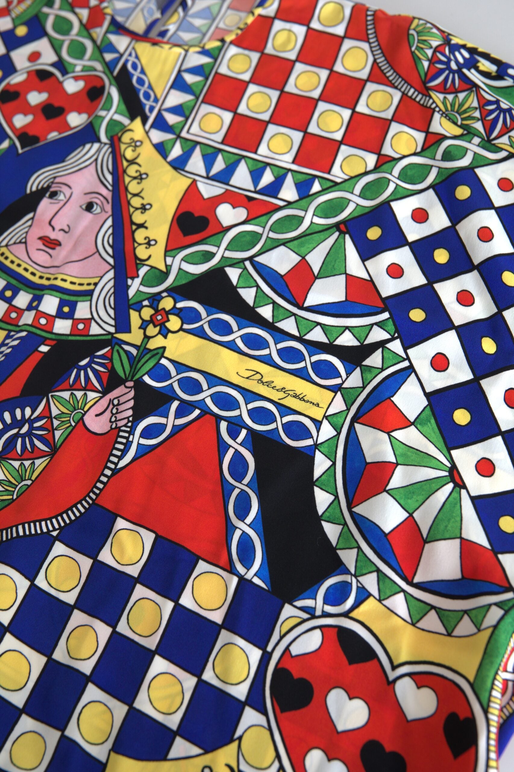 Bluză elegantă din mătase multicoloră Dolce &amp; Gabbana