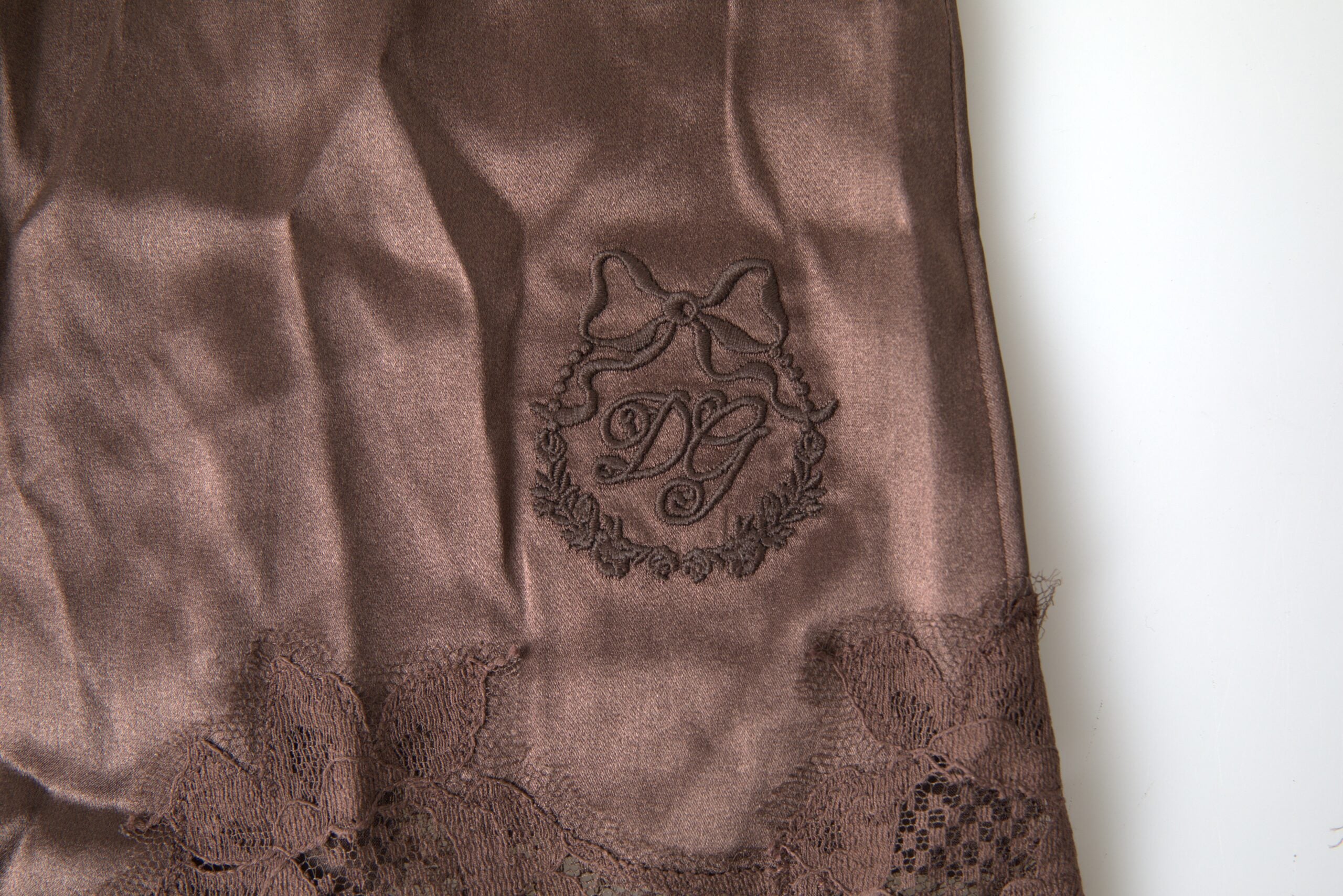 Dolce &amp; Gabbana – Camisole-Oberteil aus Seidenmischung in Braun