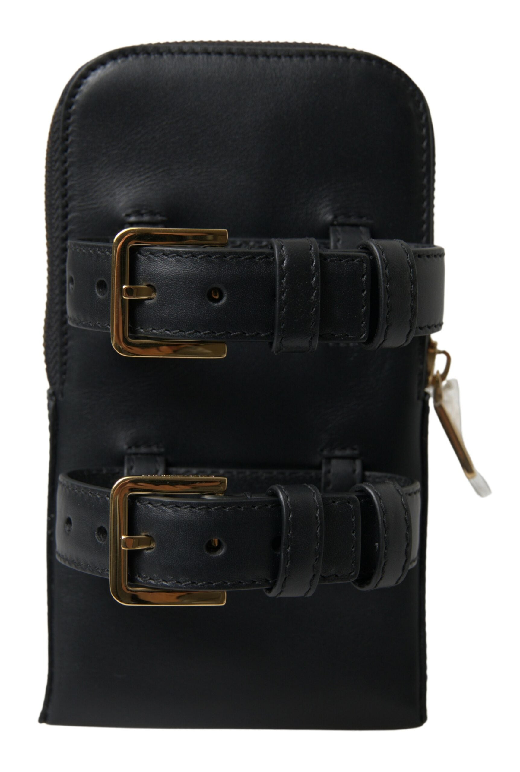 Dolce &amp; Gabbana Elegante Clutch aus Leder mit Handgelenksverschluss