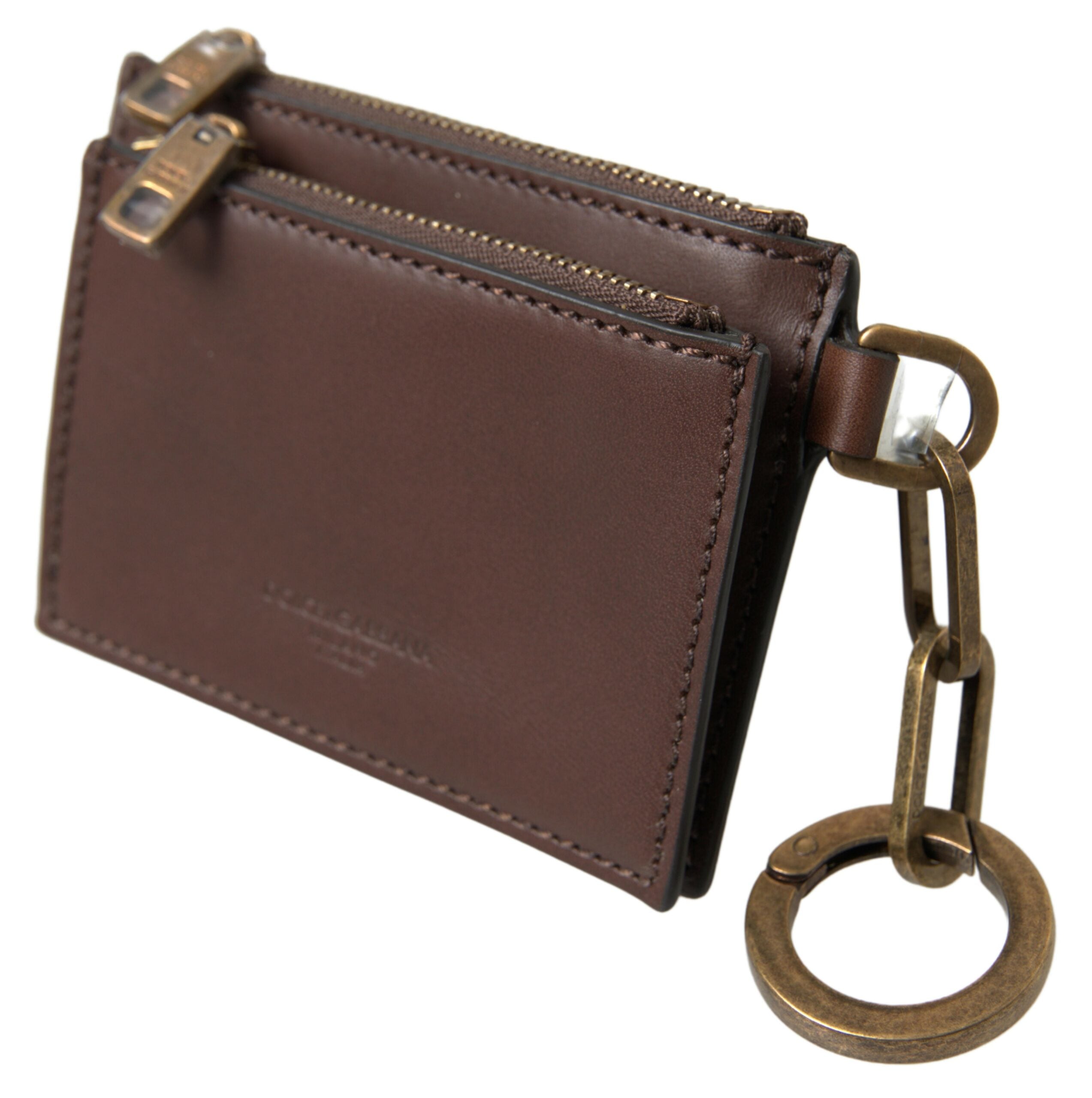 Dolce &amp; Gabbana Elegante Geldbörse aus braunem Leder