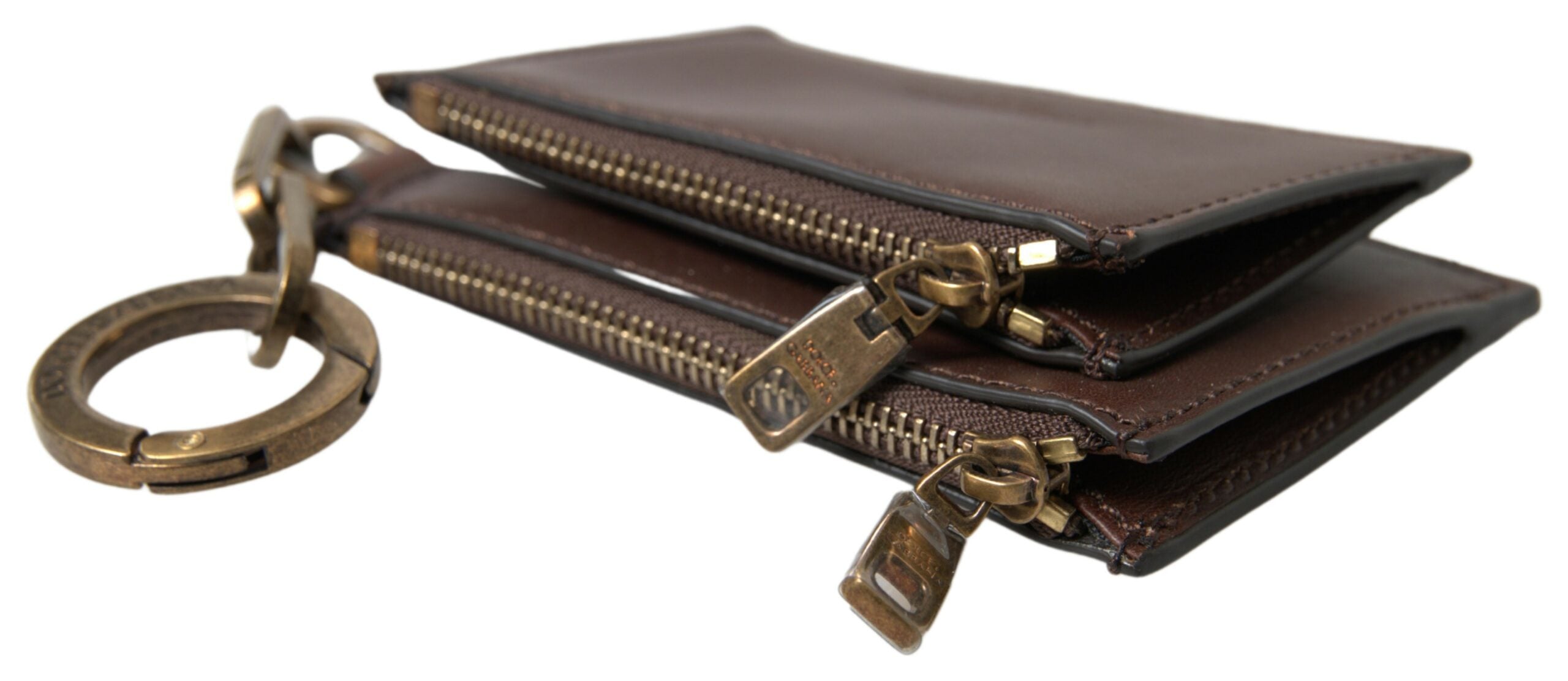 Dolce &amp; Gabbana Elegante Geldbörse aus braunem Leder