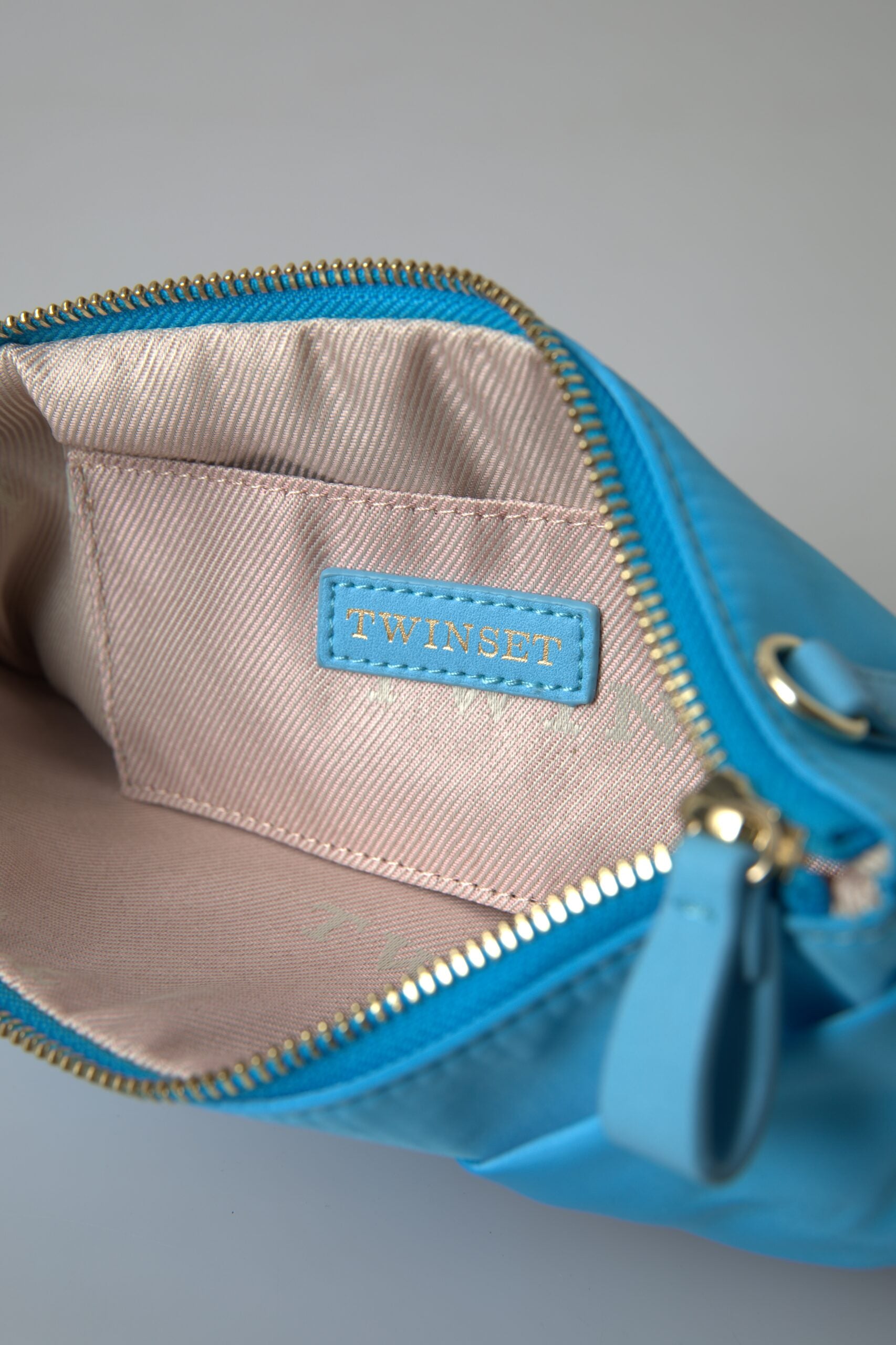 Clutch elegant din mătase Twinset cu accent de fundă