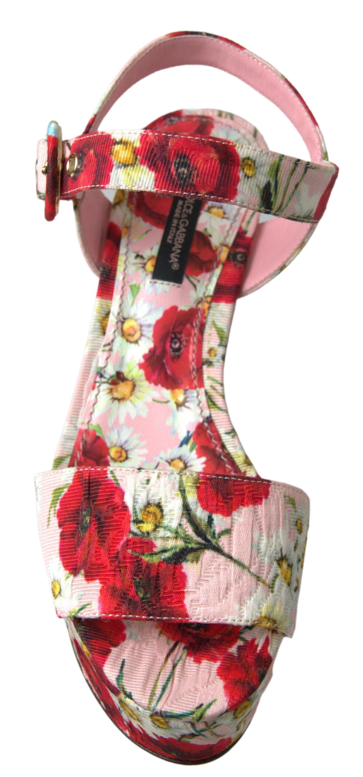 Sandale cu platformă și barete florale Dolce &amp; Gabbana