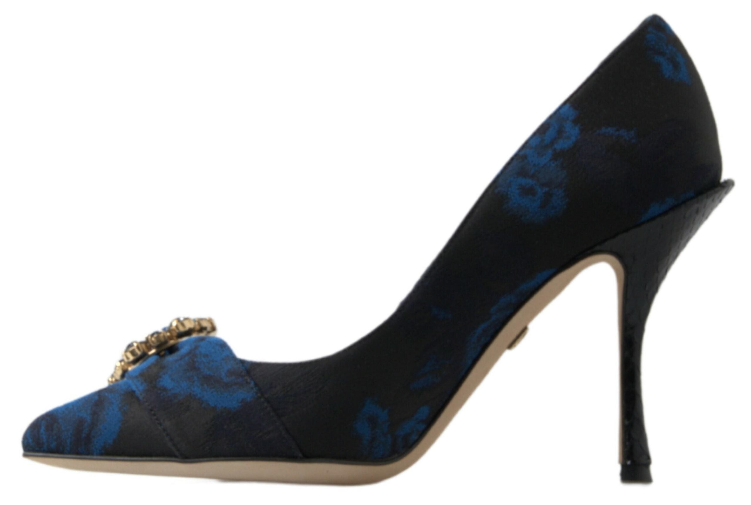 Dolce &amp; Gabbana Pantofi cu toc eleganti cu cristale albastre