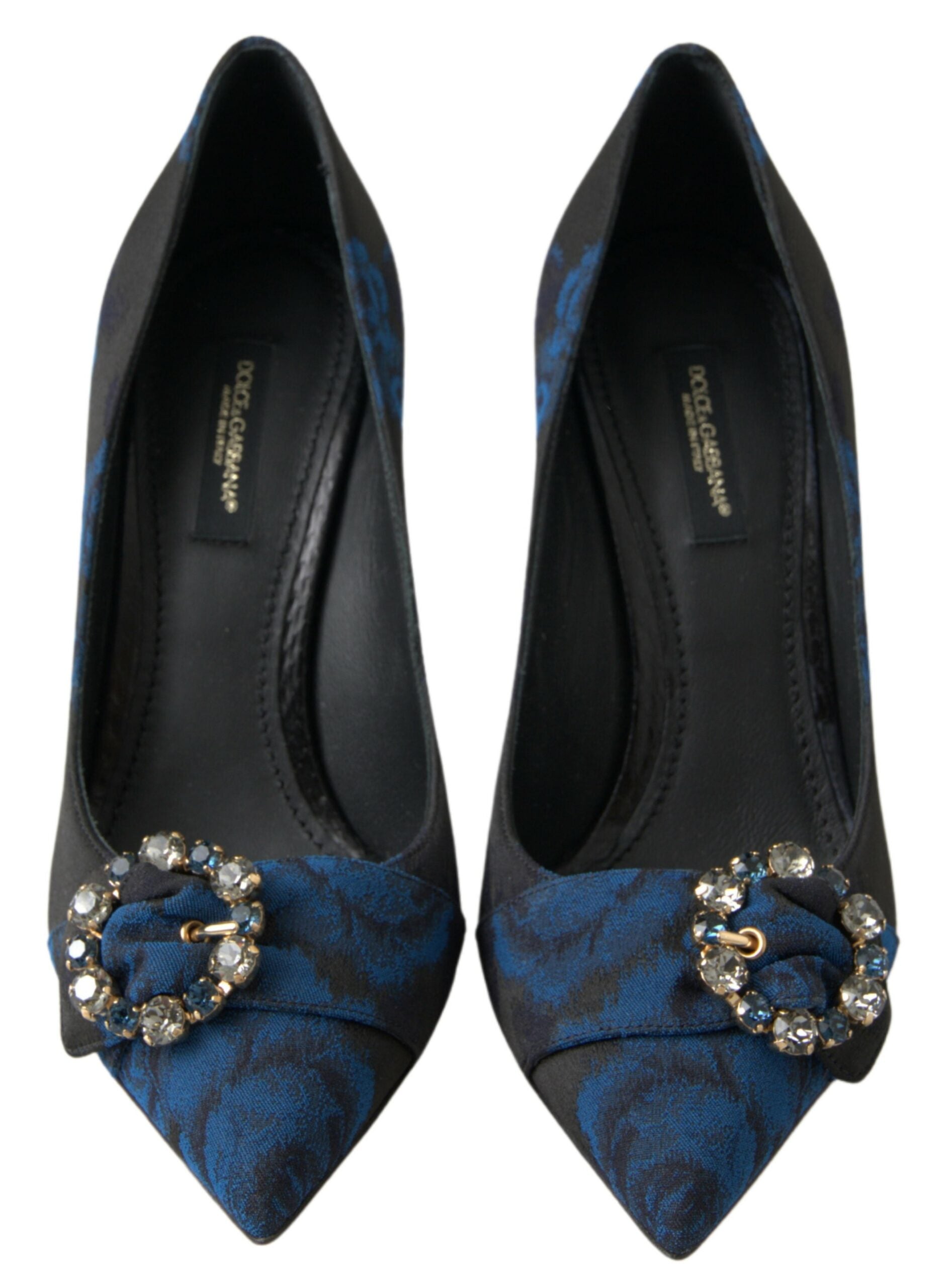 Dolce &amp; Gabbana Pantofi cu toc eleganti cu cristale albastre