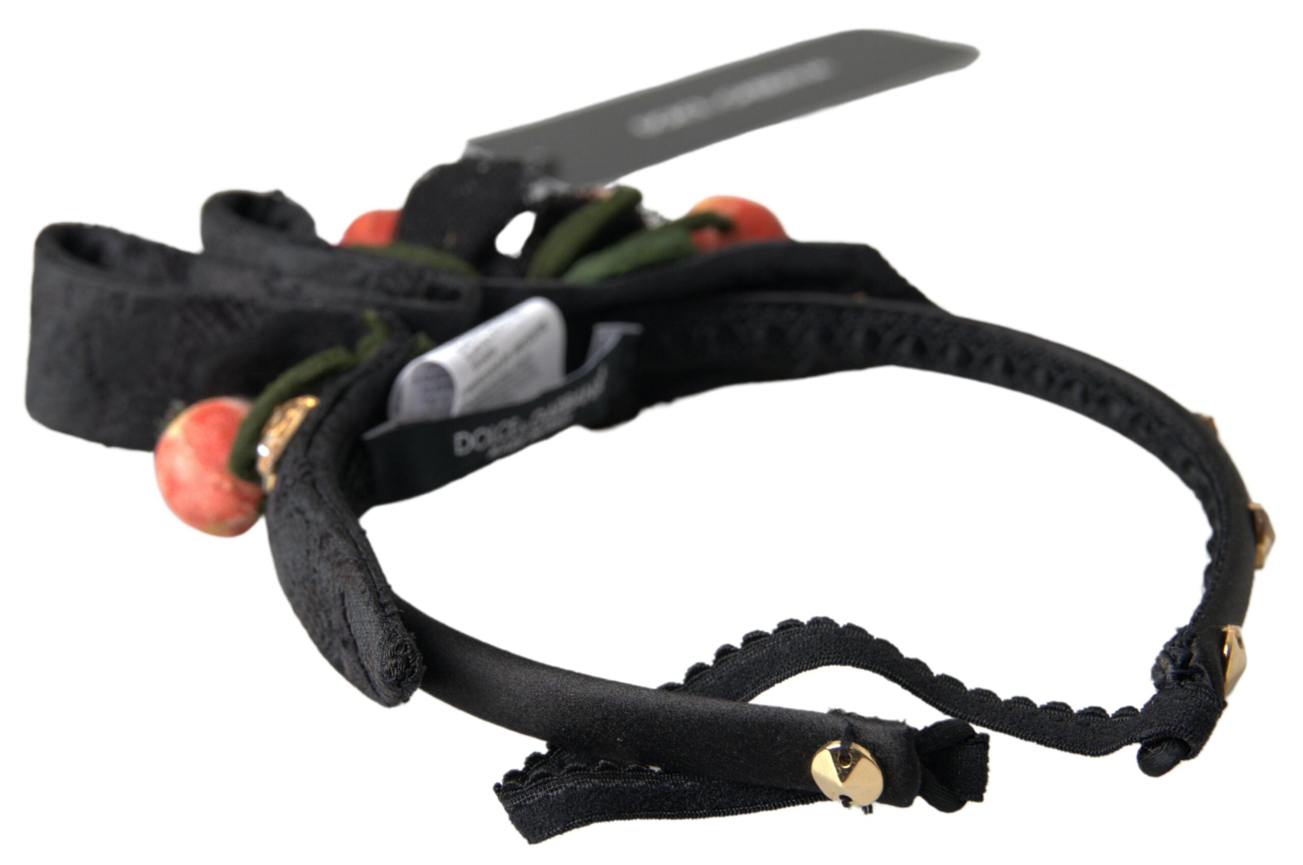 Bentiță Dolce &amp; Gabbana exclusivă cu diademă de cristale multicolore