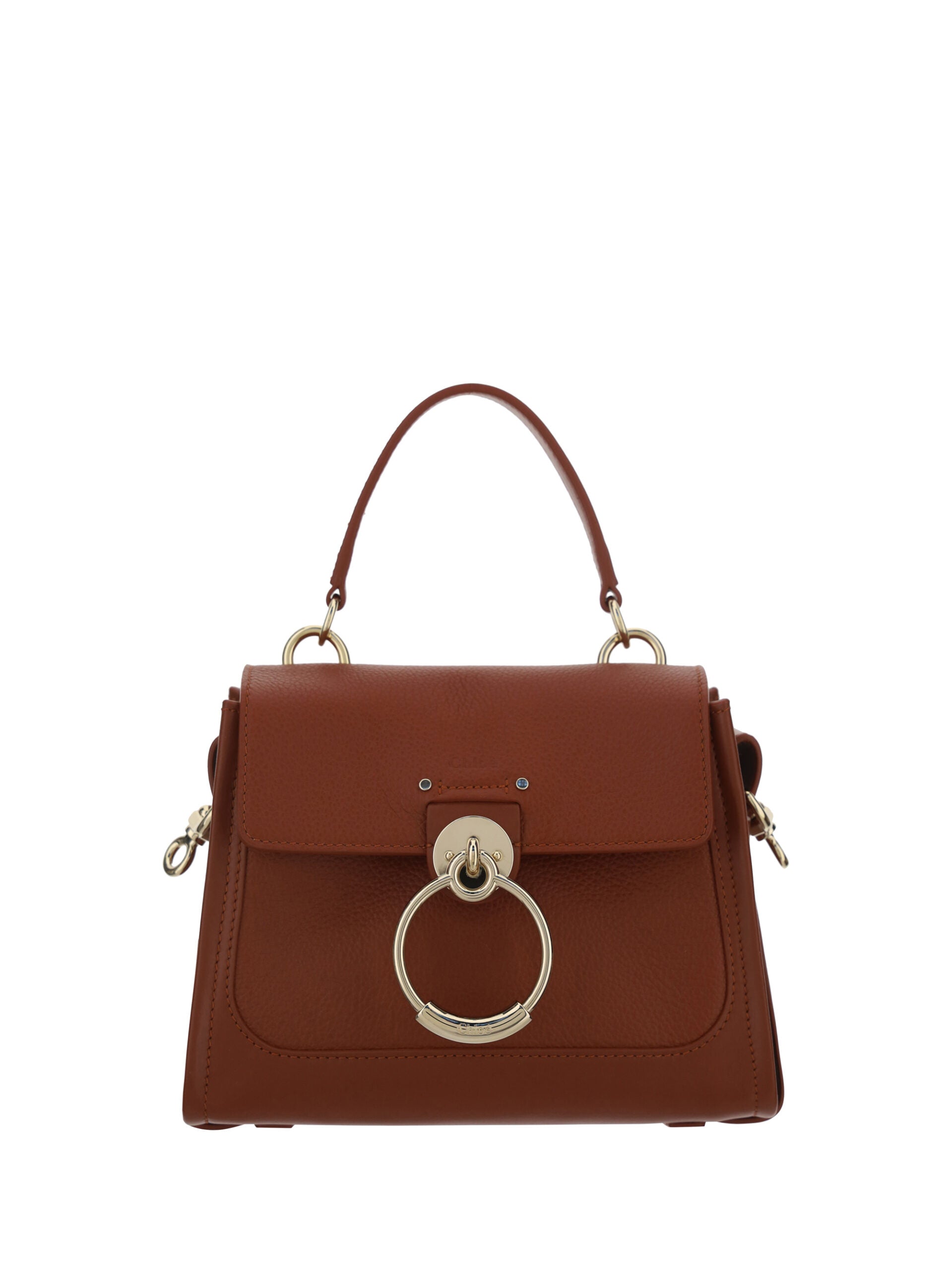 Chloé Elegante Schultertasche aus Kalbsleder in Sepiabraun