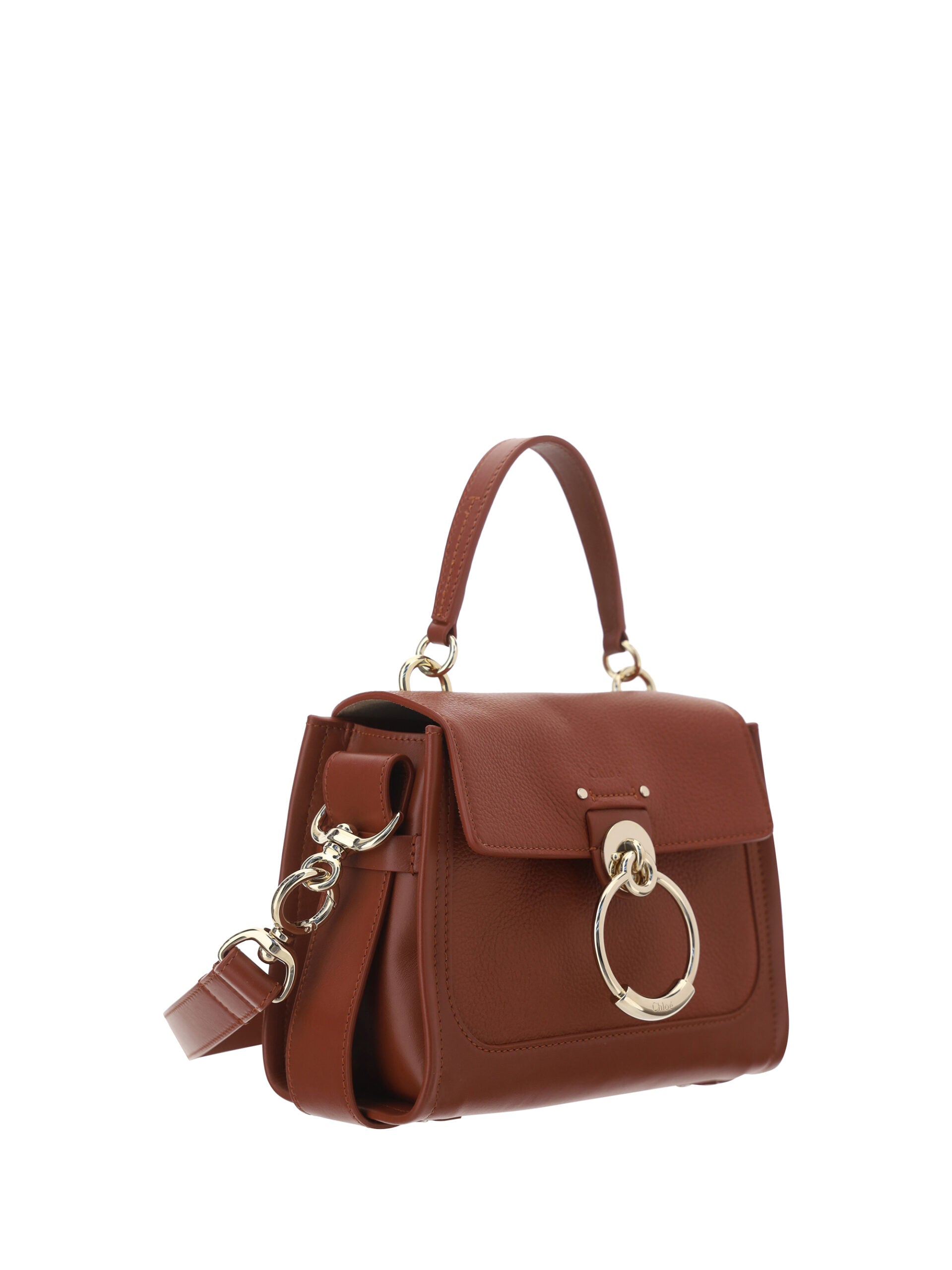 Chloé Elegante Schultertasche aus Kalbsleder in Sepiabraun