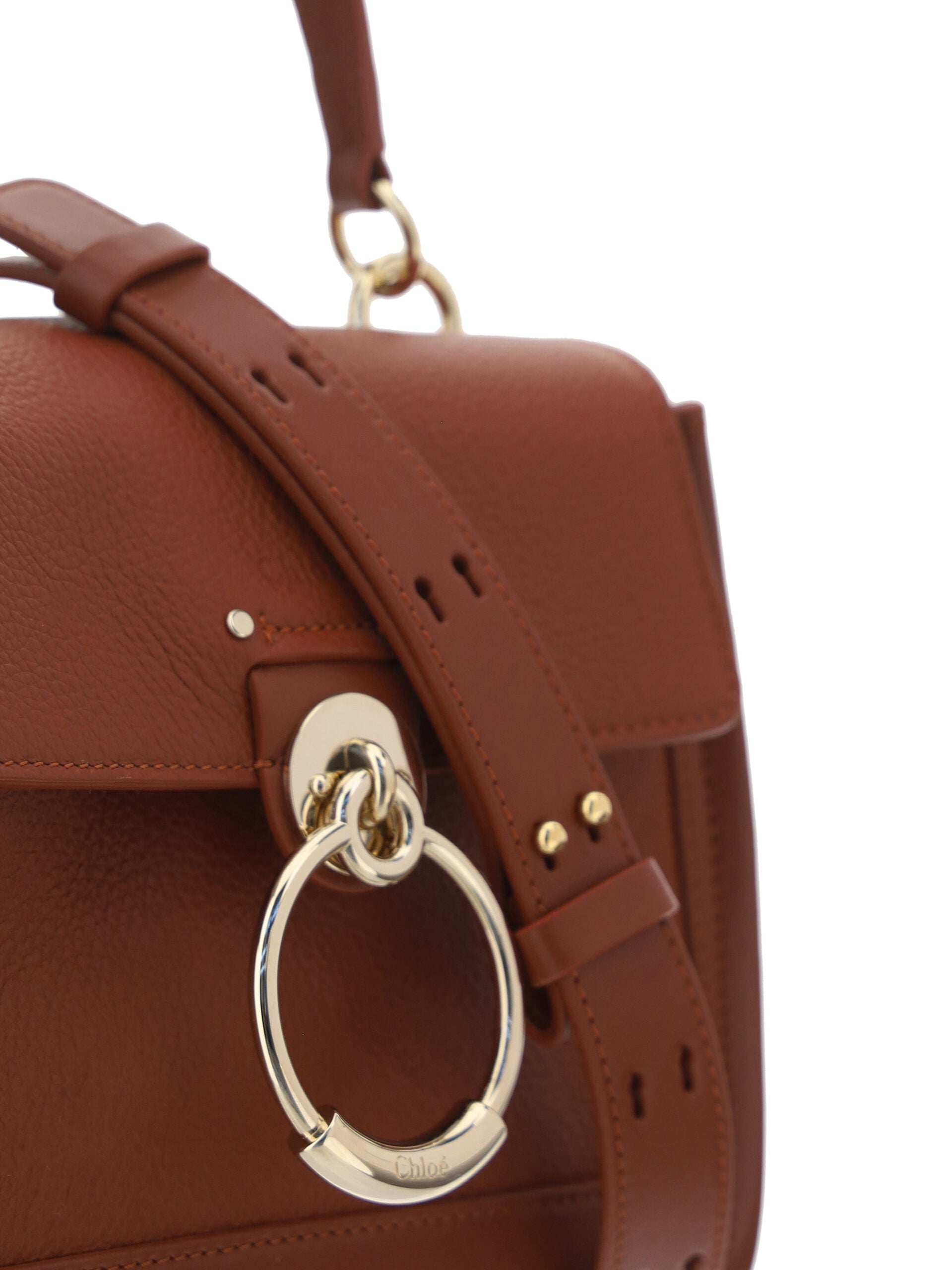Chloé Elegante Schultertasche aus Kalbsleder in Sepiabraun