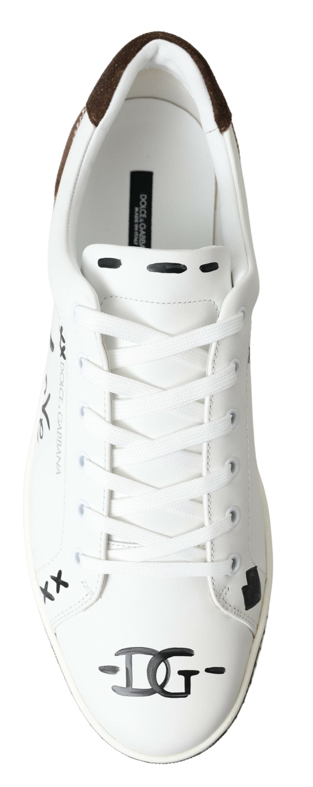 Dolce &amp; Gabbana – Elegante, weiße Freizeit-Sneaker aus Leder