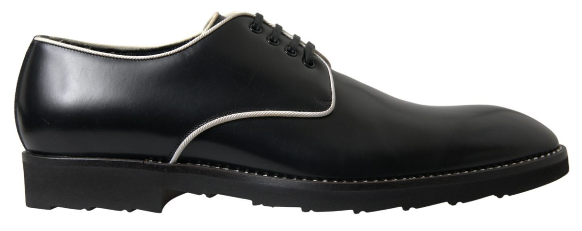Dolce &amp; Gabbana Elegante schwarze und weiße formelle Herrenschuhe