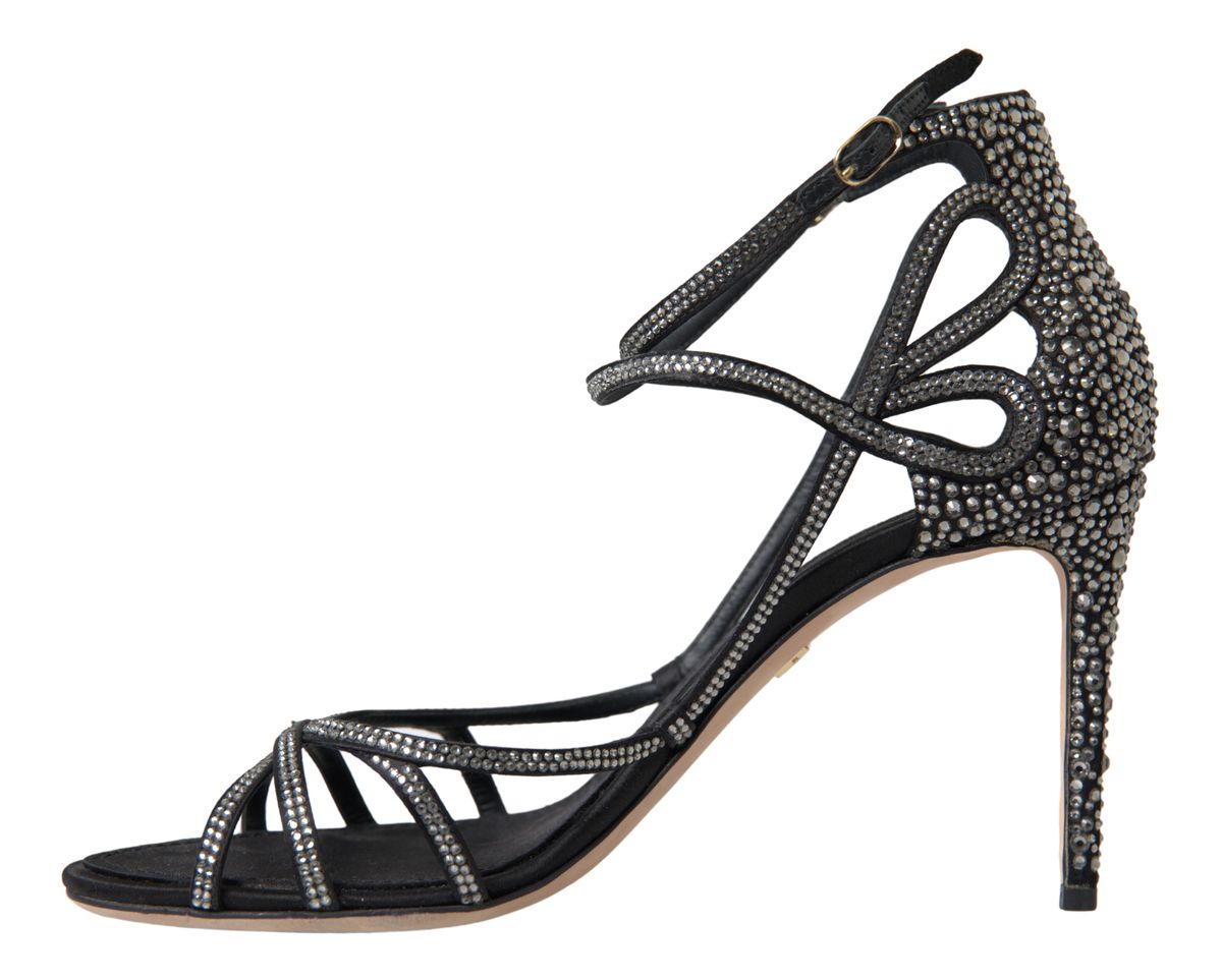 Dolce &amp; Gabbana Elegante Keira Strass-Stiletto-Sandalen