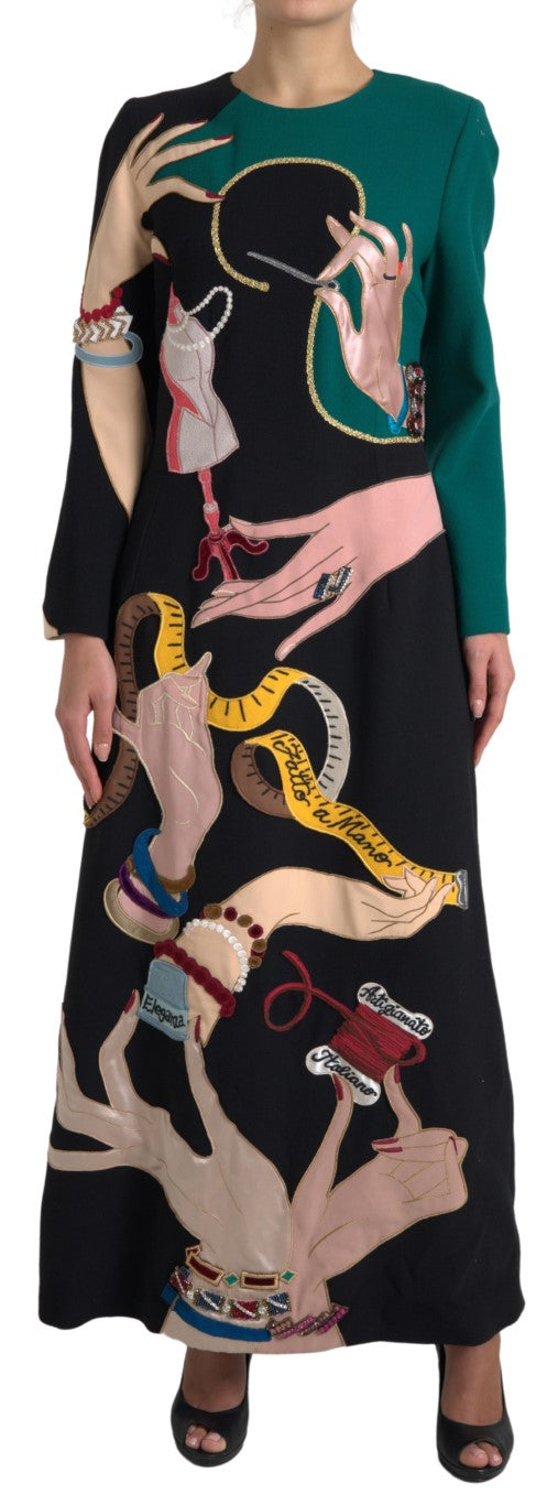 Rochie elegantă Dolce &amp; Gabbana din lână multicoloră, linie A