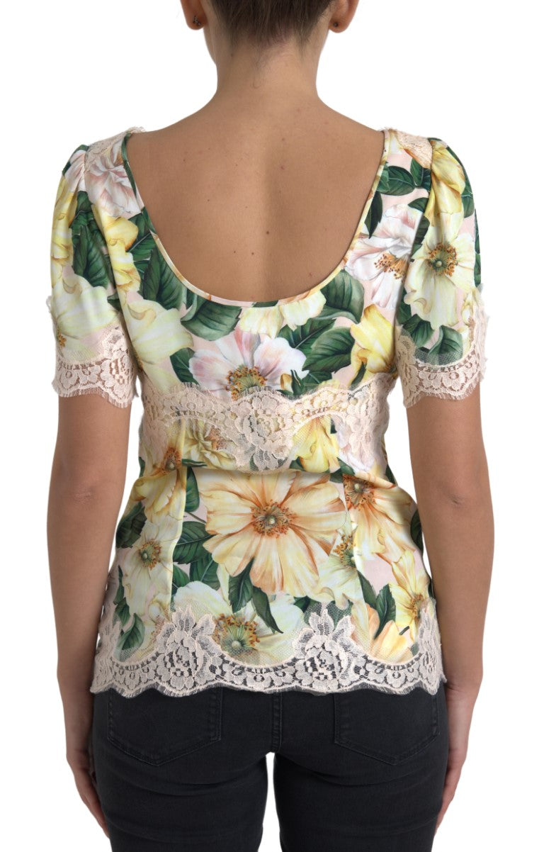Bluză elegantă din mătase cu imprimeu floral Dolce &amp; Gabbana