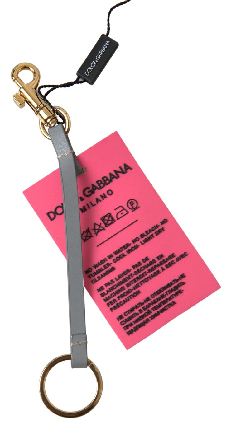 Breloc Dolce &amp; Gabbana Chic Pink cu tivitate din piele