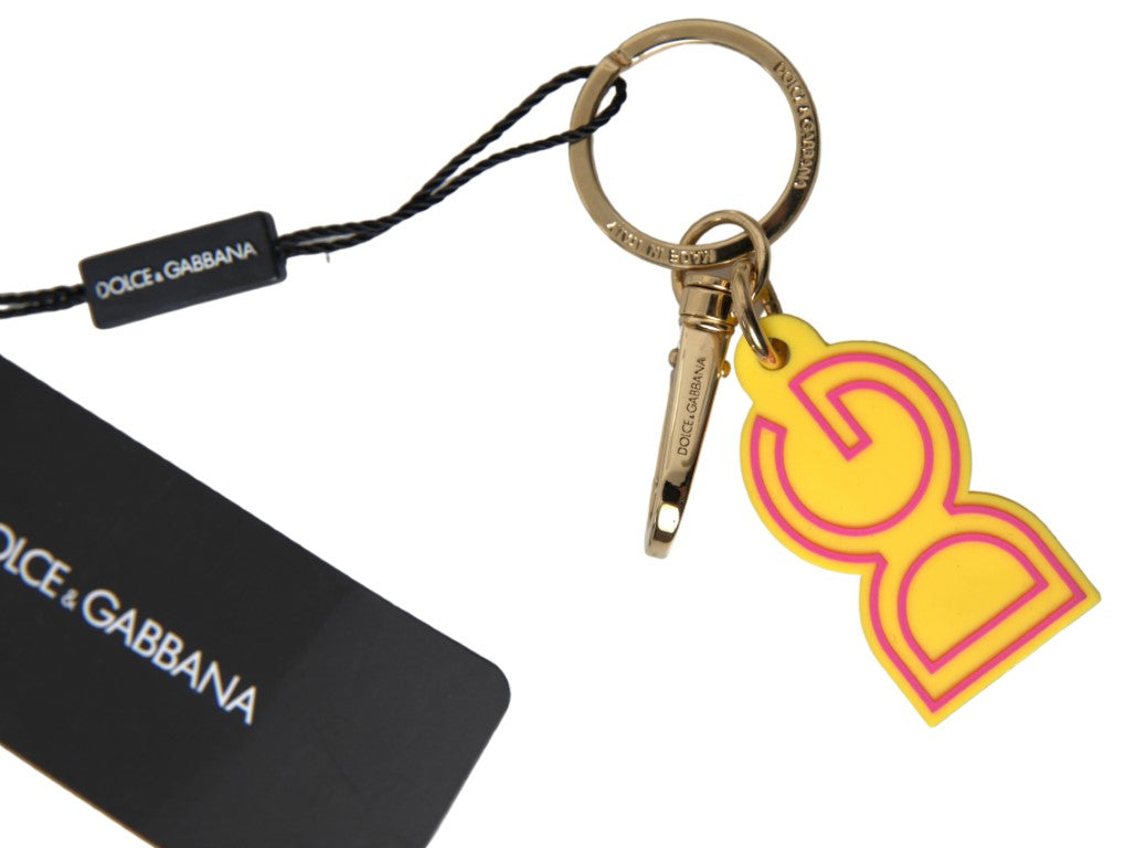 Breloc Dolce &amp; Gabbana Chic Yellow cu logo gravat