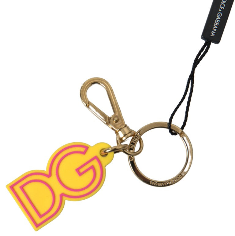 Breloc Dolce &amp; Gabbana Chic Yellow cu logo gravat