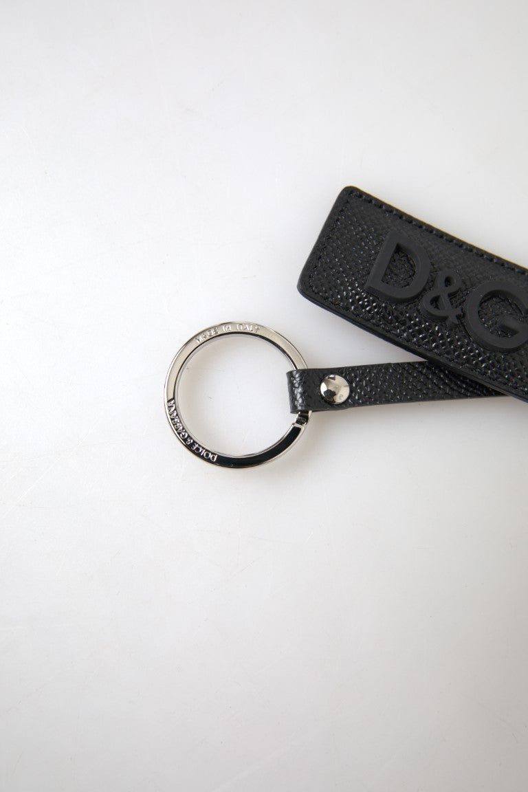 Breloc elegant din piele neagră Dolce &amp; Gabbana