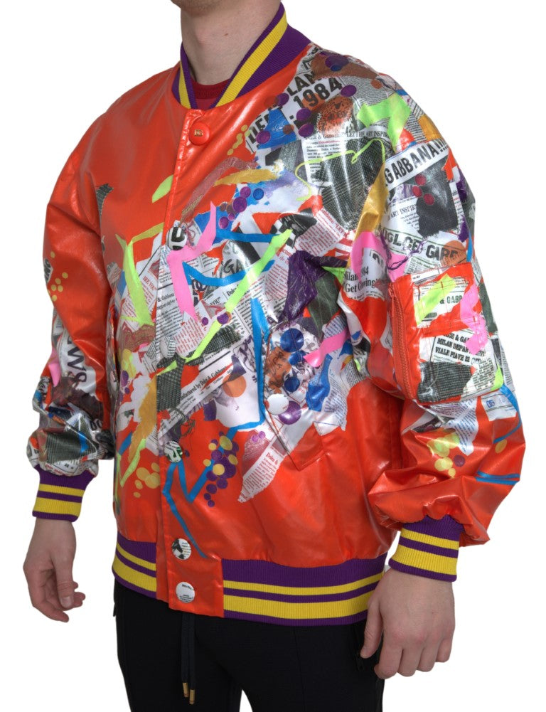 Jachetă bomber elegantă portocalie Dolce &amp; Gabbana - Îmbrăcăminte de lux pentru bărbați