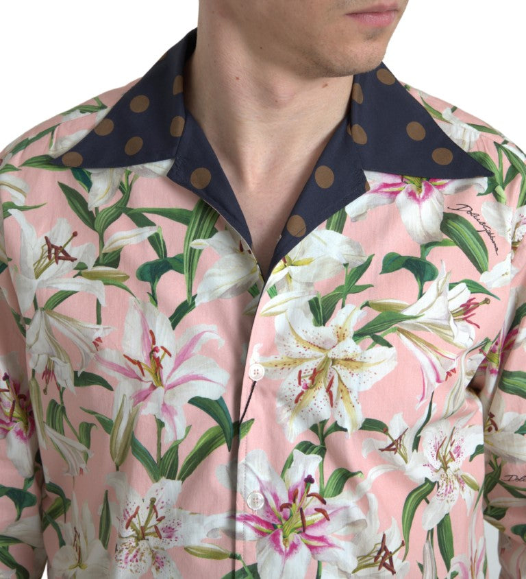 Dolce &amp; Gabbana Elegantes Slim Fit Freizeithemd in Rosa