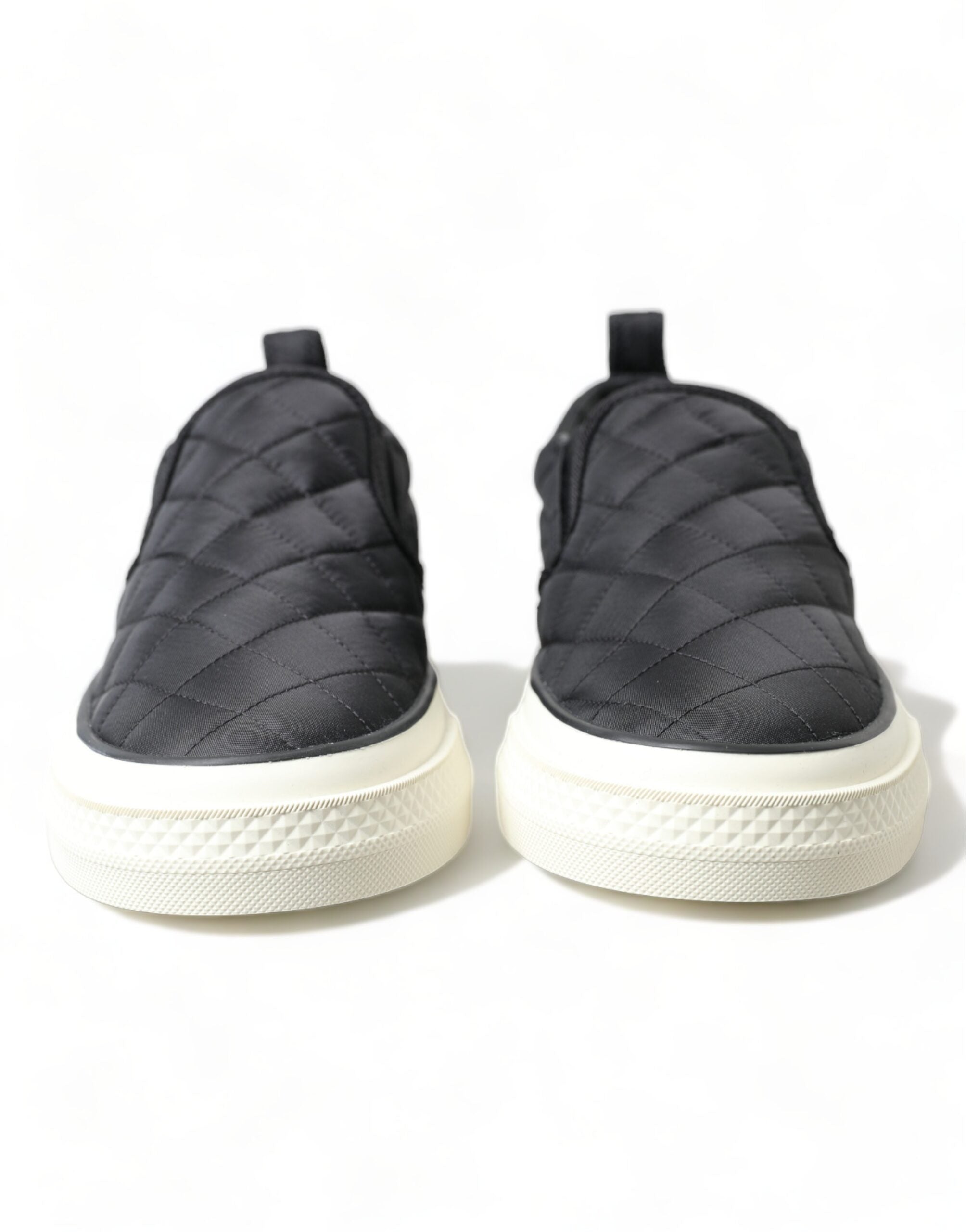 Dolce &amp; Gabbana Elegante gesteppte schwarze Canvas-Sneaker