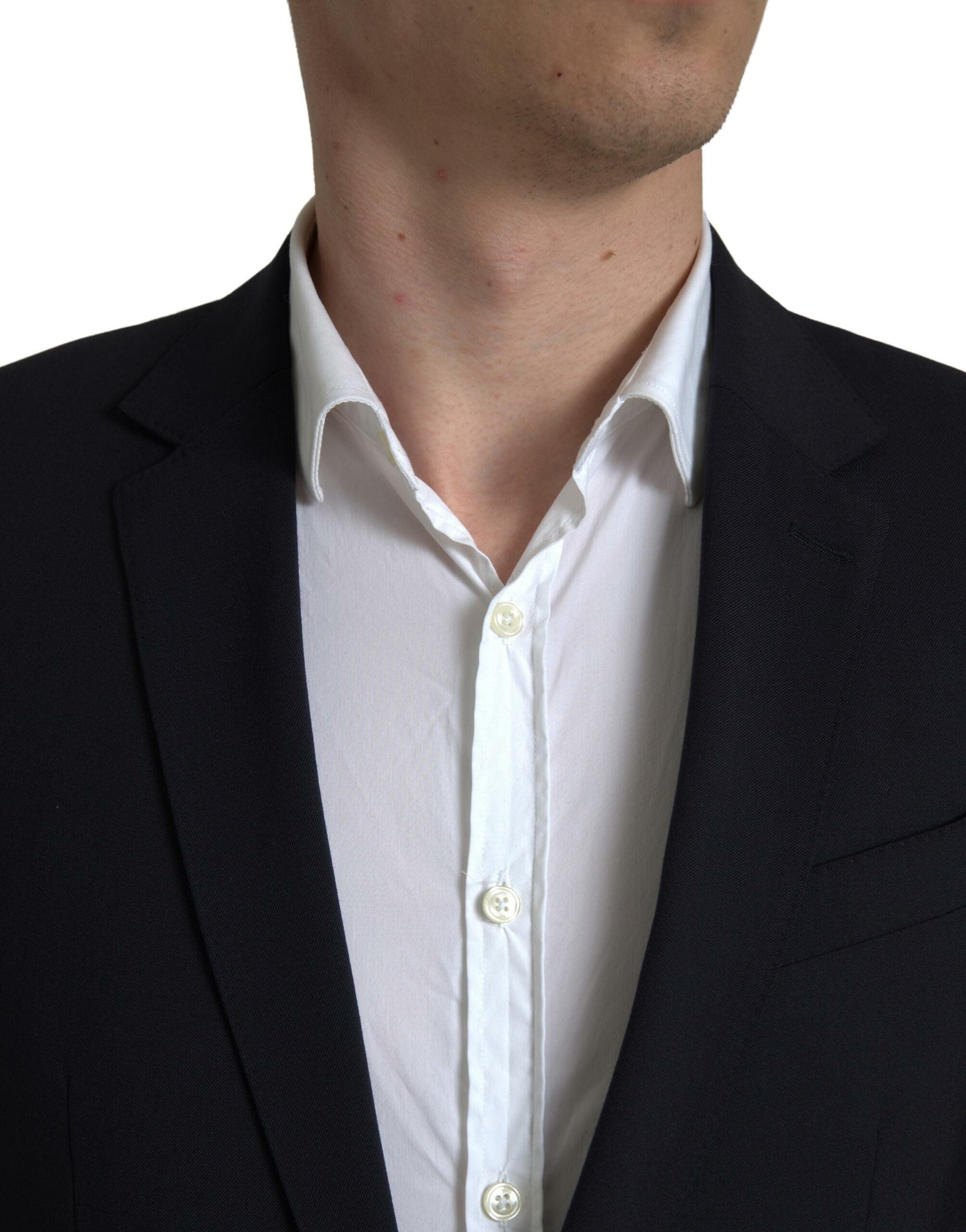 Dolce &amp; Gabbana – Eleganter, dunkelblauer Martini-Anzug im Slim Fit