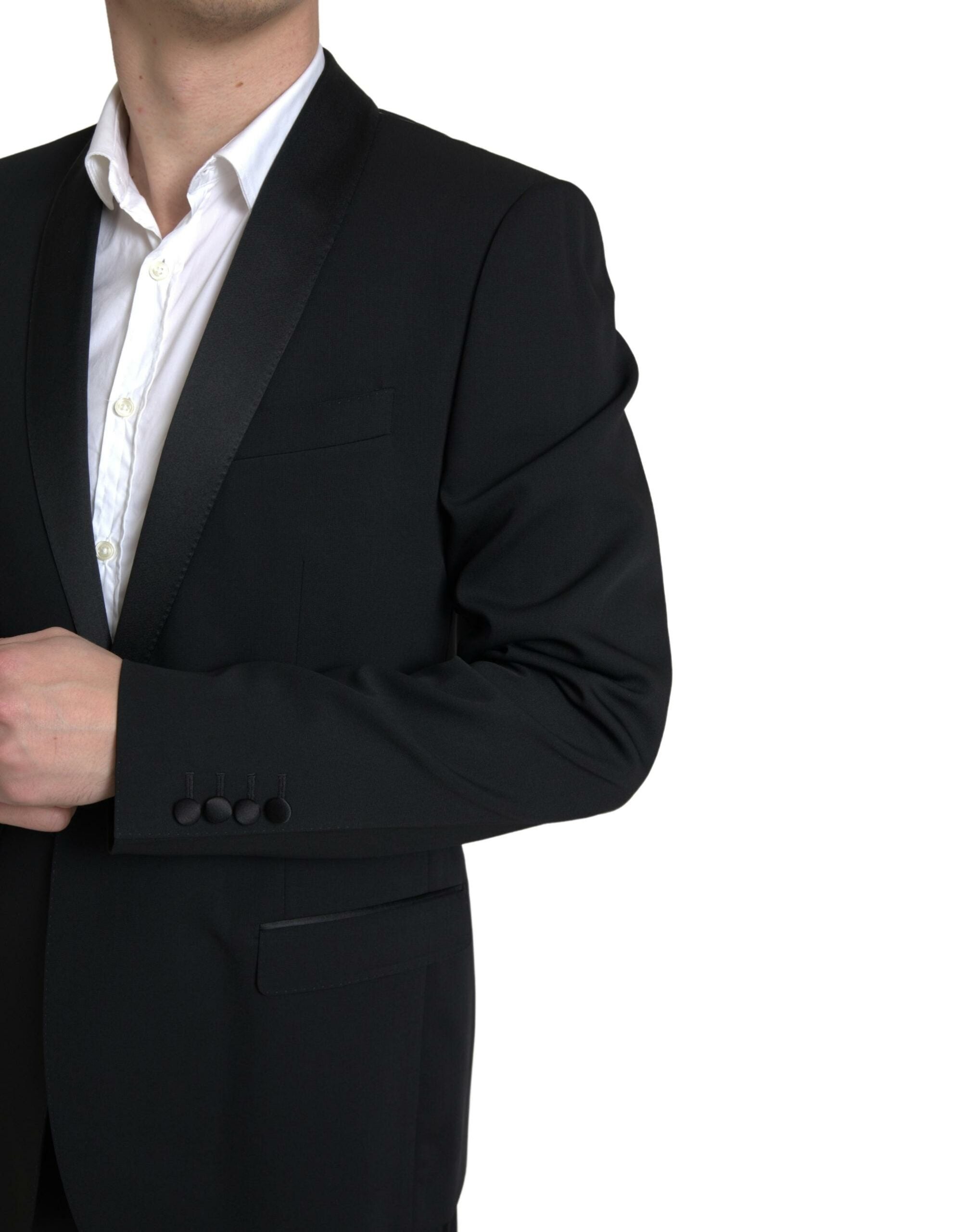 Dolce &amp; Gabbana – Eleganter schwarzer Slim Fit-Zweiteiler