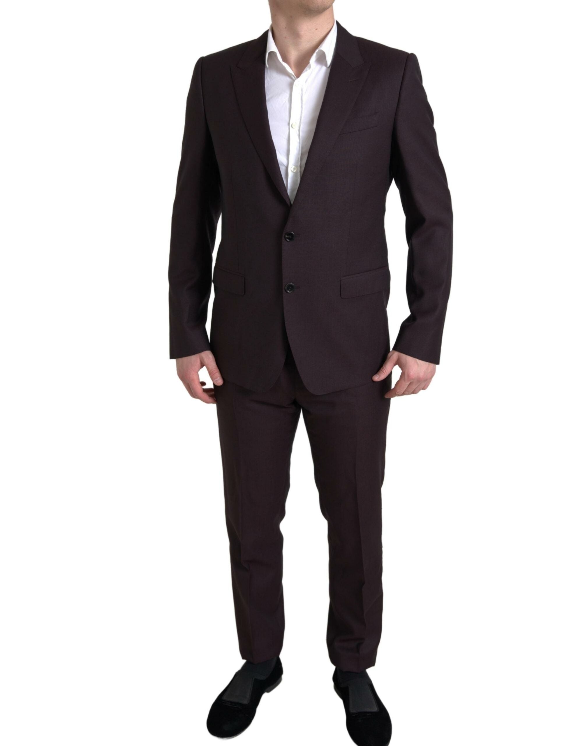 Dolce &amp; Gabbana – Kastanienbrauner Martini-Anzug im Slim Fit, zweiteilig