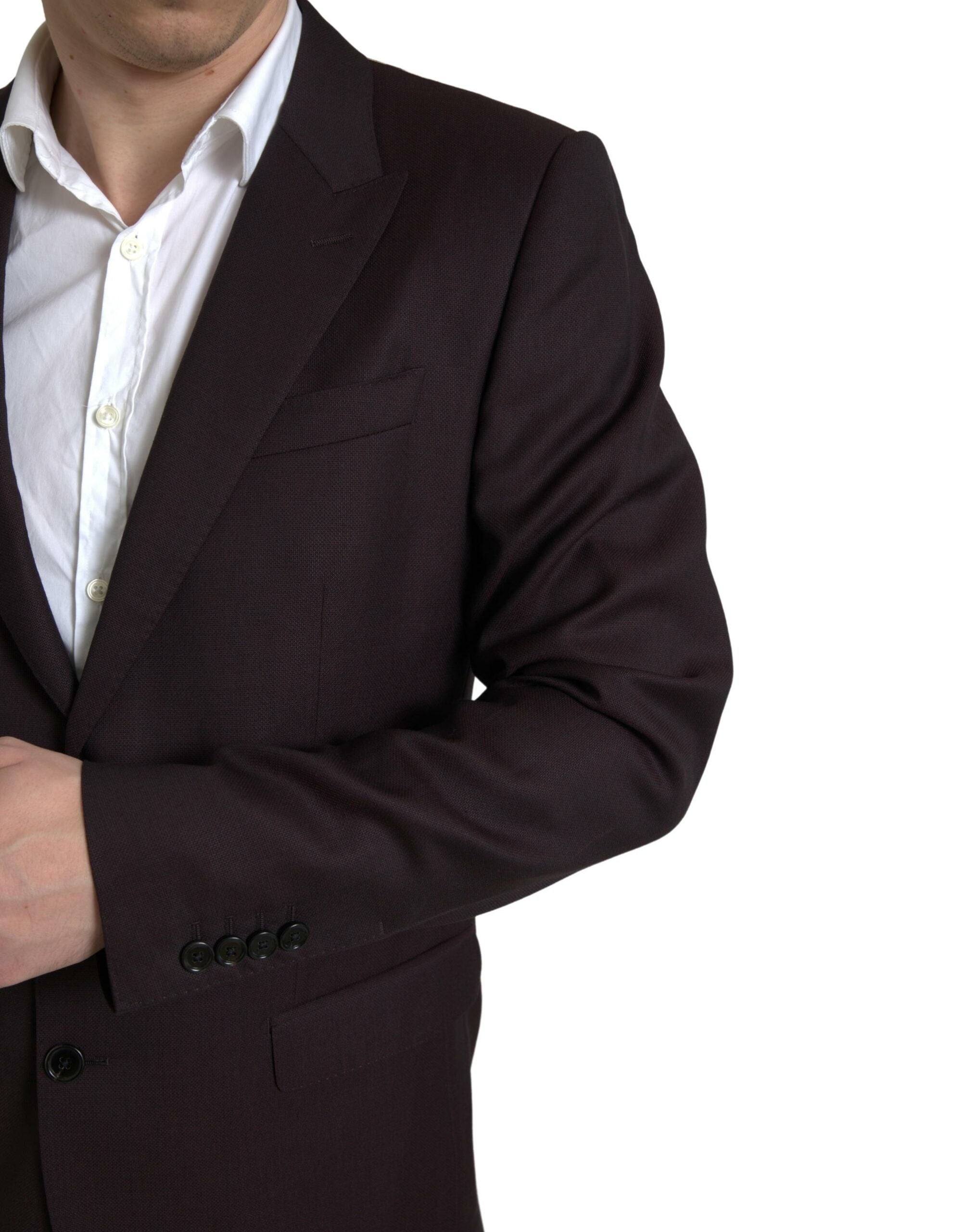 Dolce &amp; Gabbana – Kastanienbrauner Martini-Anzug im Slim Fit, zweiteilig