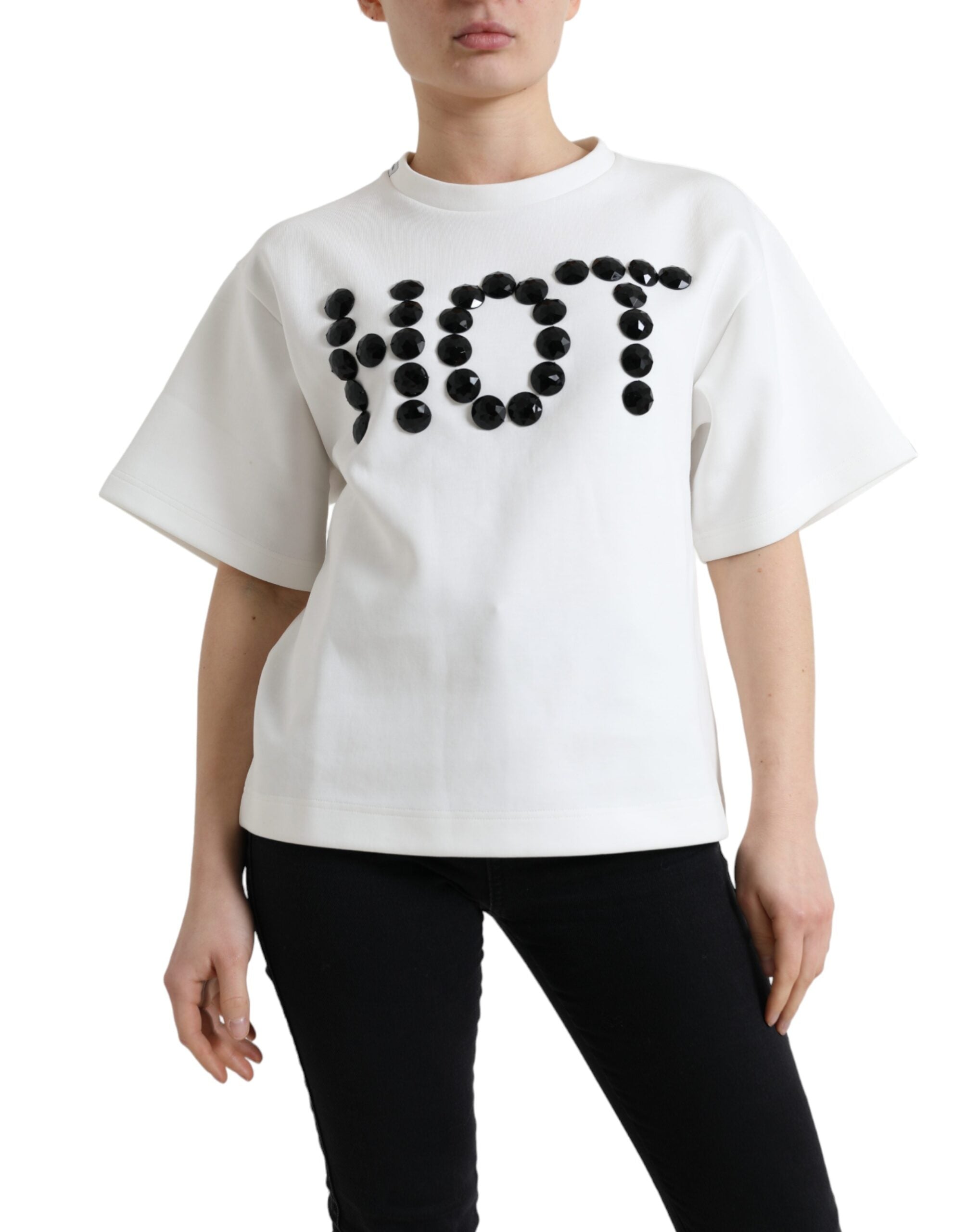 Tricou Dolce &amp; Gabbana cu guler rotund și ornament