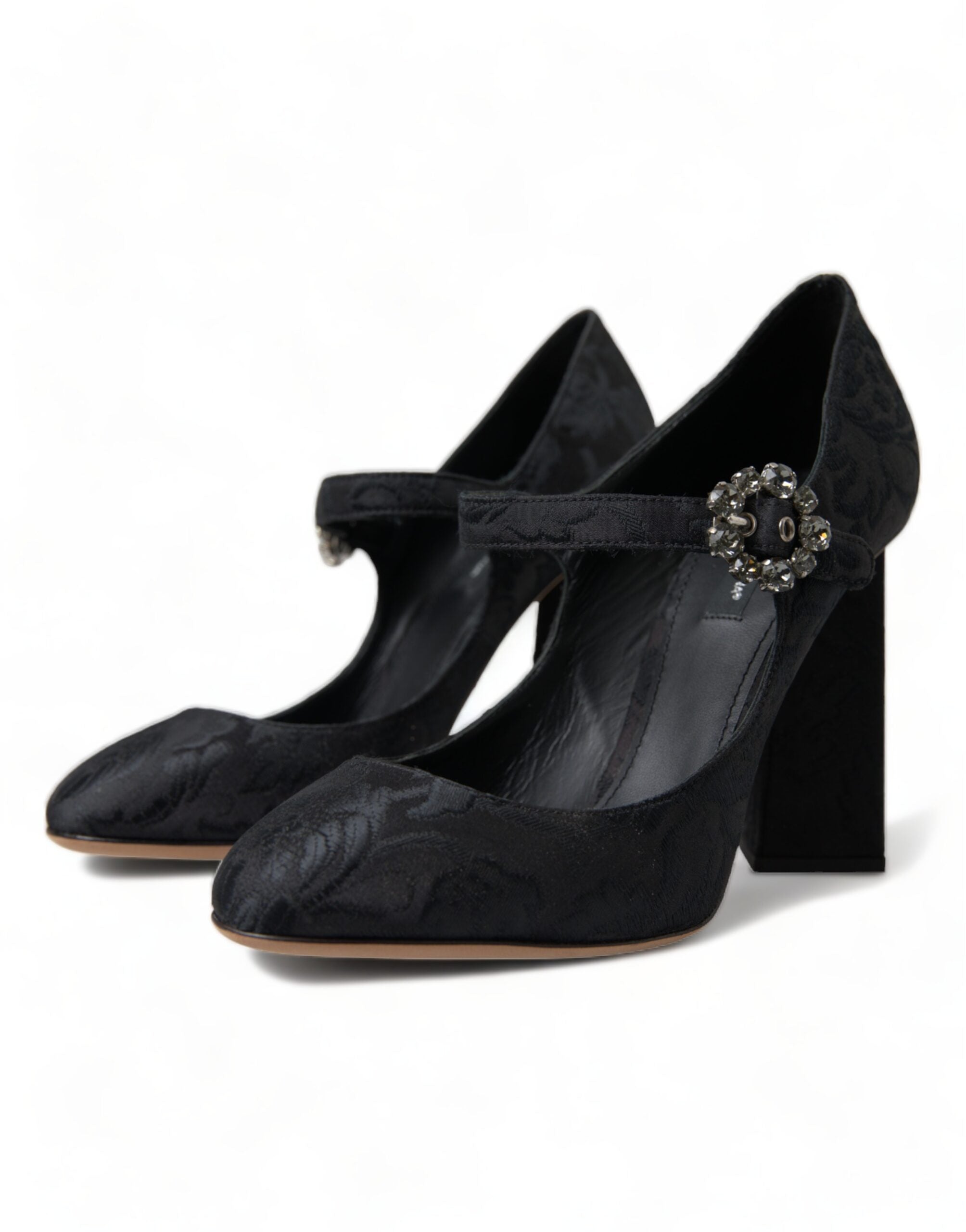 Dolce &amp; Gabbana – Schicke Mary-Janes-Pumps aus schwarzem Brokat