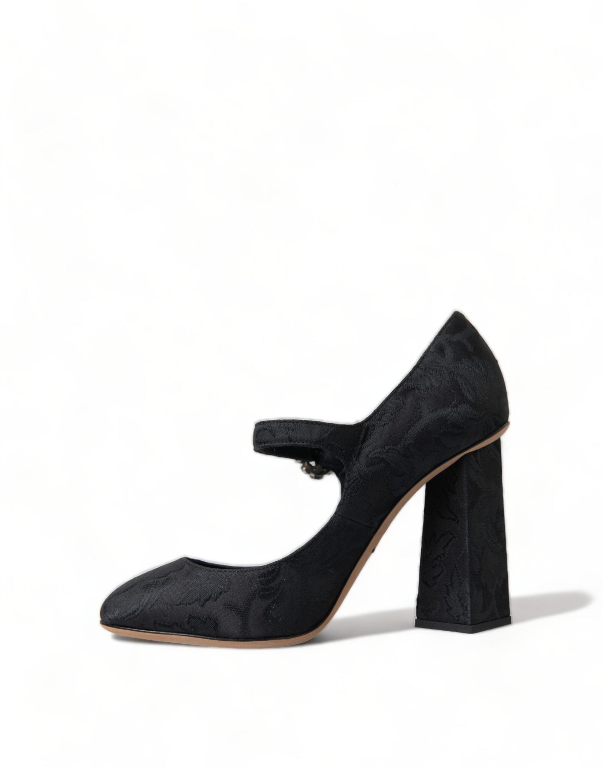 Dolce &amp; Gabbana – Schicke Mary-Janes-Pumps aus schwarzem Brokat