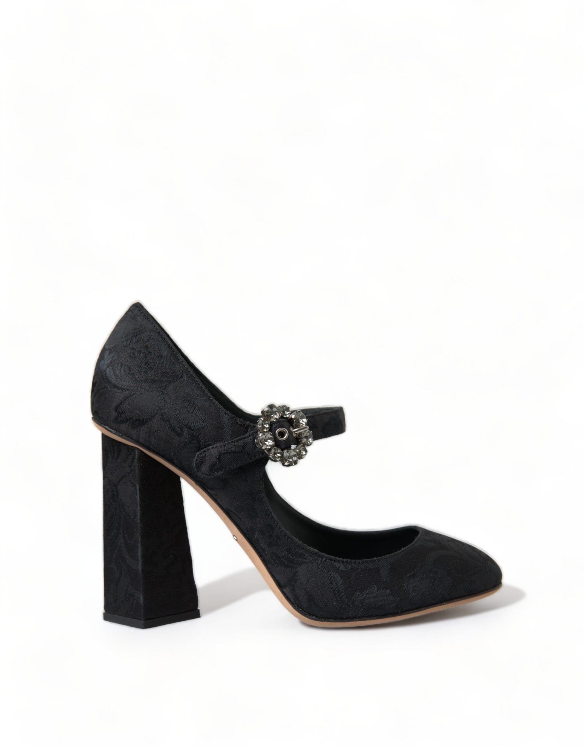 Dolce &amp; Gabbana – Schicke Mary-Janes-Pumps aus schwarzem Brokat