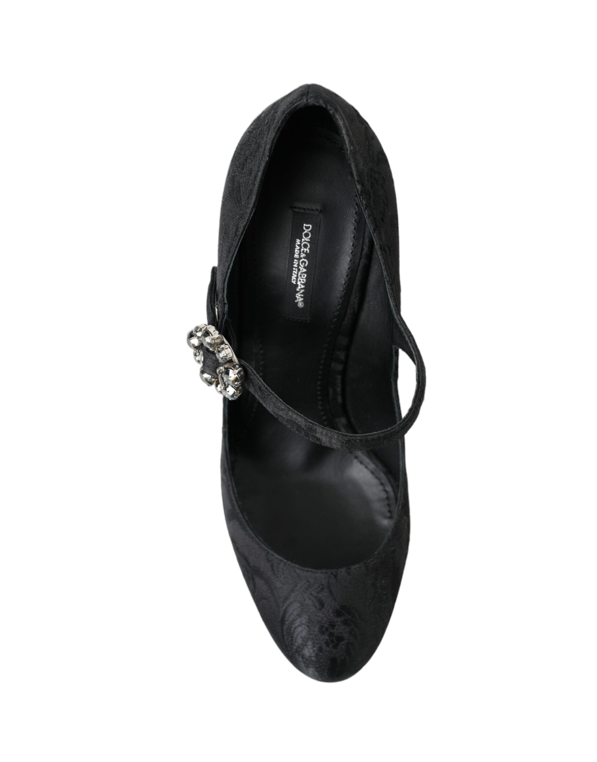 Dolce &amp; Gabbana – Schicke Mary-Janes-Pumps aus schwarzem Brokat