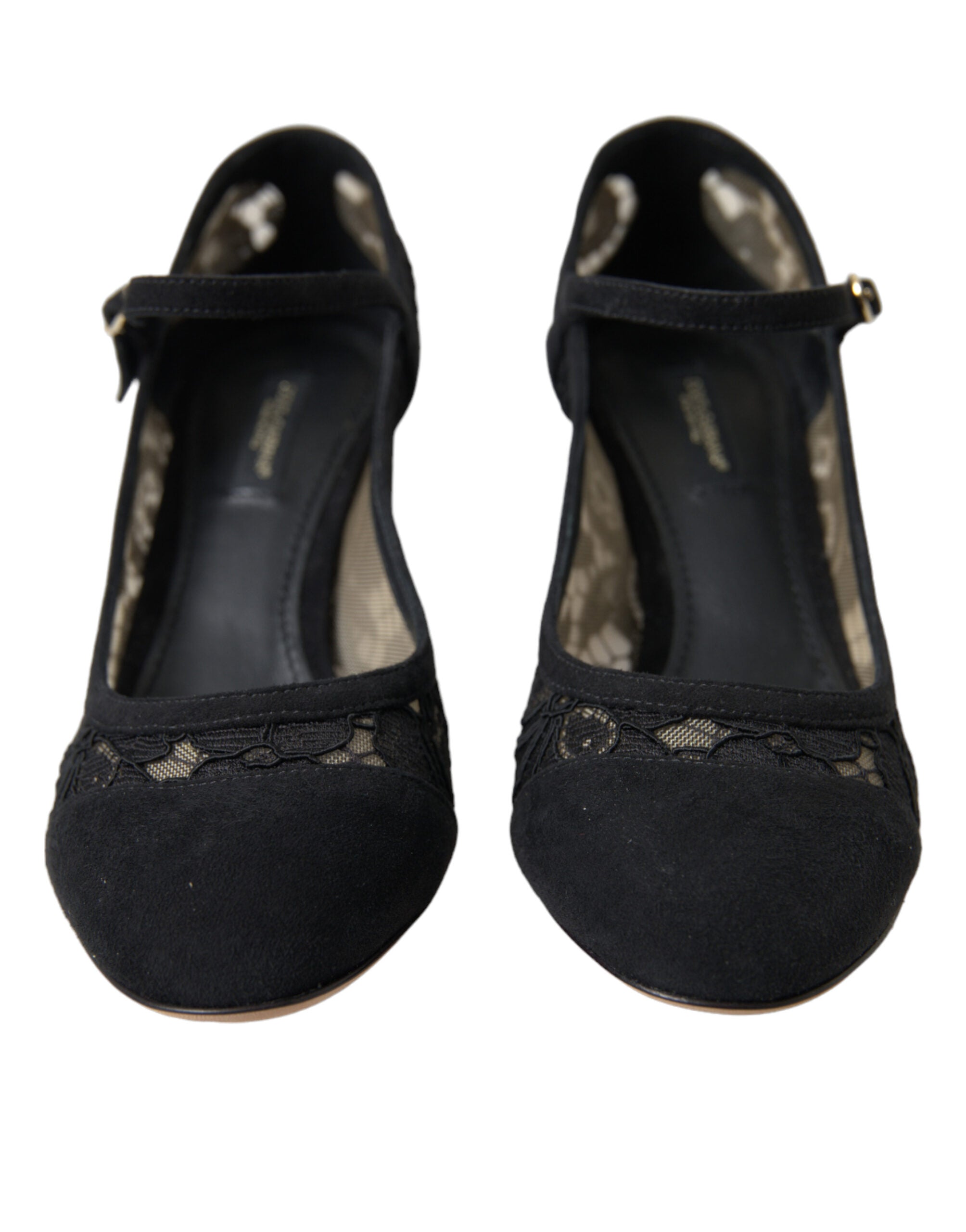 Dolce &amp; Gabbana Elegante Mary Jane-Pumps aus Wildleder mit Spitzen