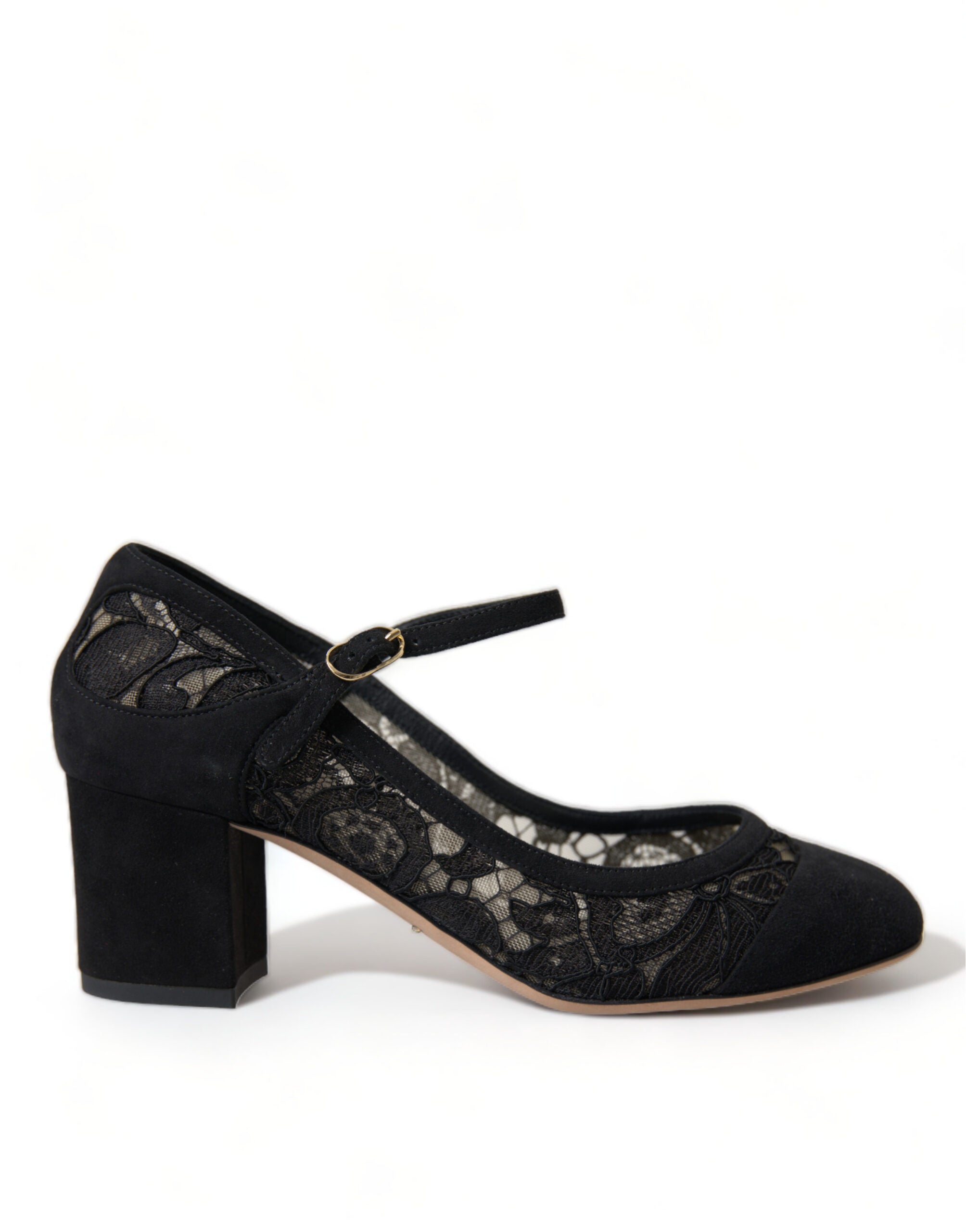 Dolce &amp; Gabbana Elegante Mary Jane-Pumps aus Wildleder mit Spitzen