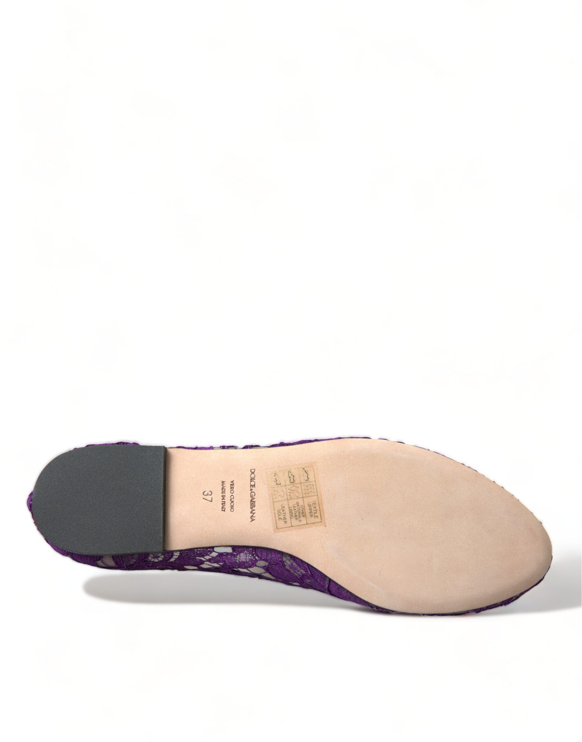 Dolce &amp; Gabbana Pantofi plați eleganți cu imprimeu floral și dantelă Vally