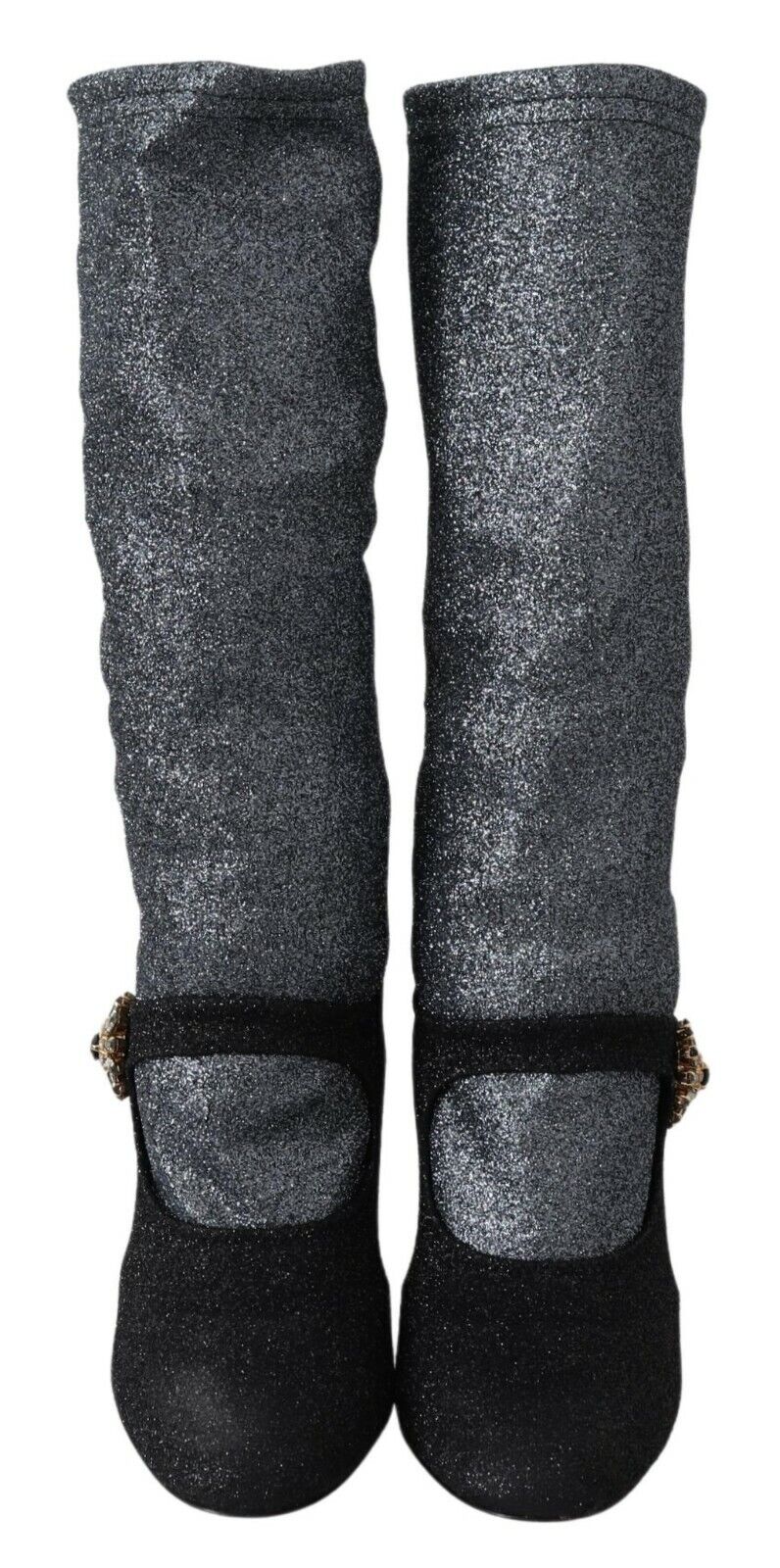 Dolce &amp; Gabbana Glamouröse Stiefeletten mit Kristallverzierung