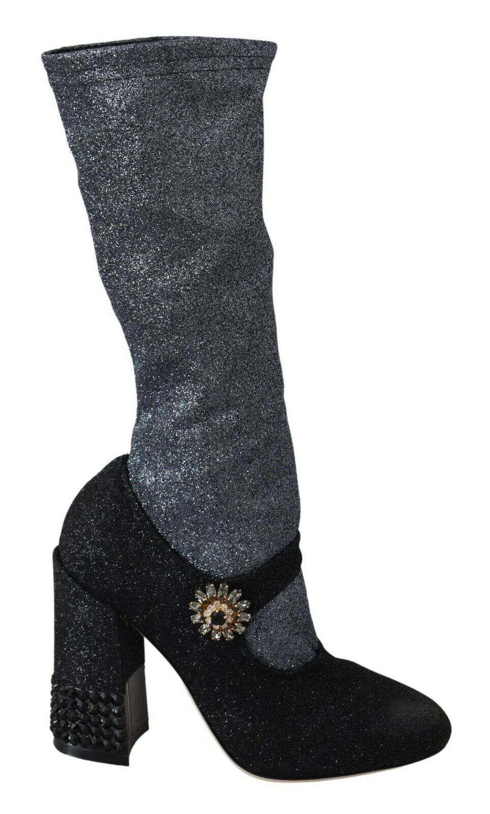 Dolce &amp; Gabbana Glamouröse Stiefeletten mit Kristallverzierung