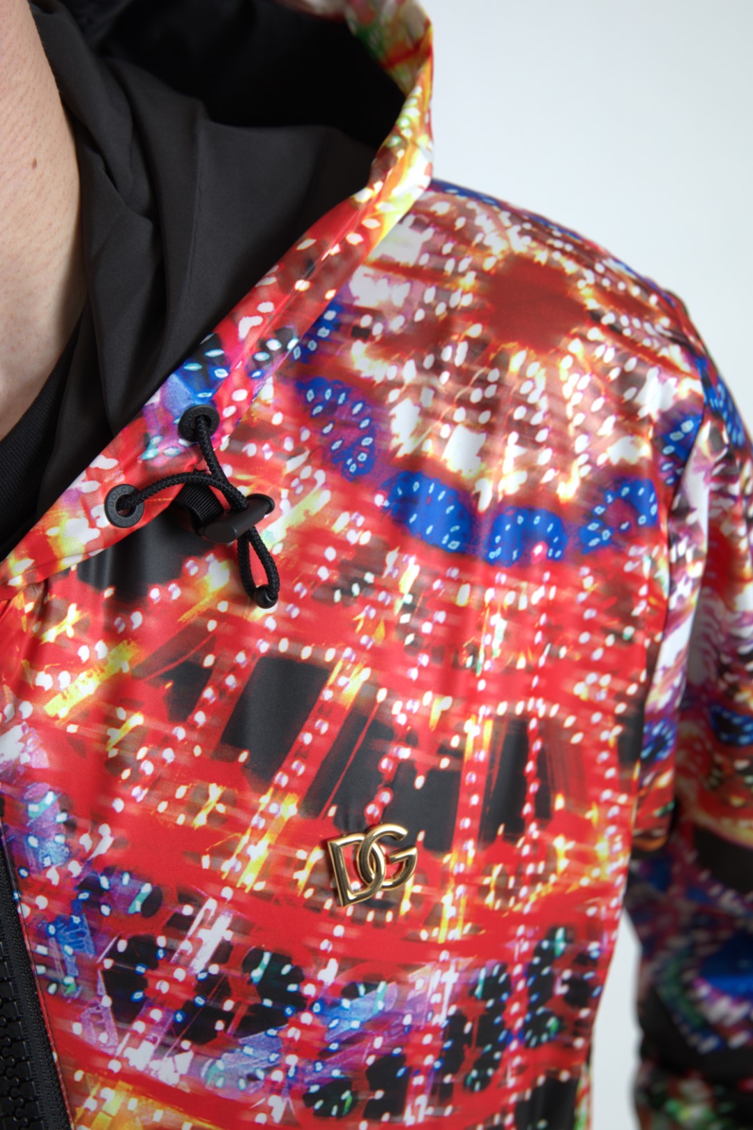 Pulover cu glugă și fermoar integral multicolor Dolce &amp; Gabbana