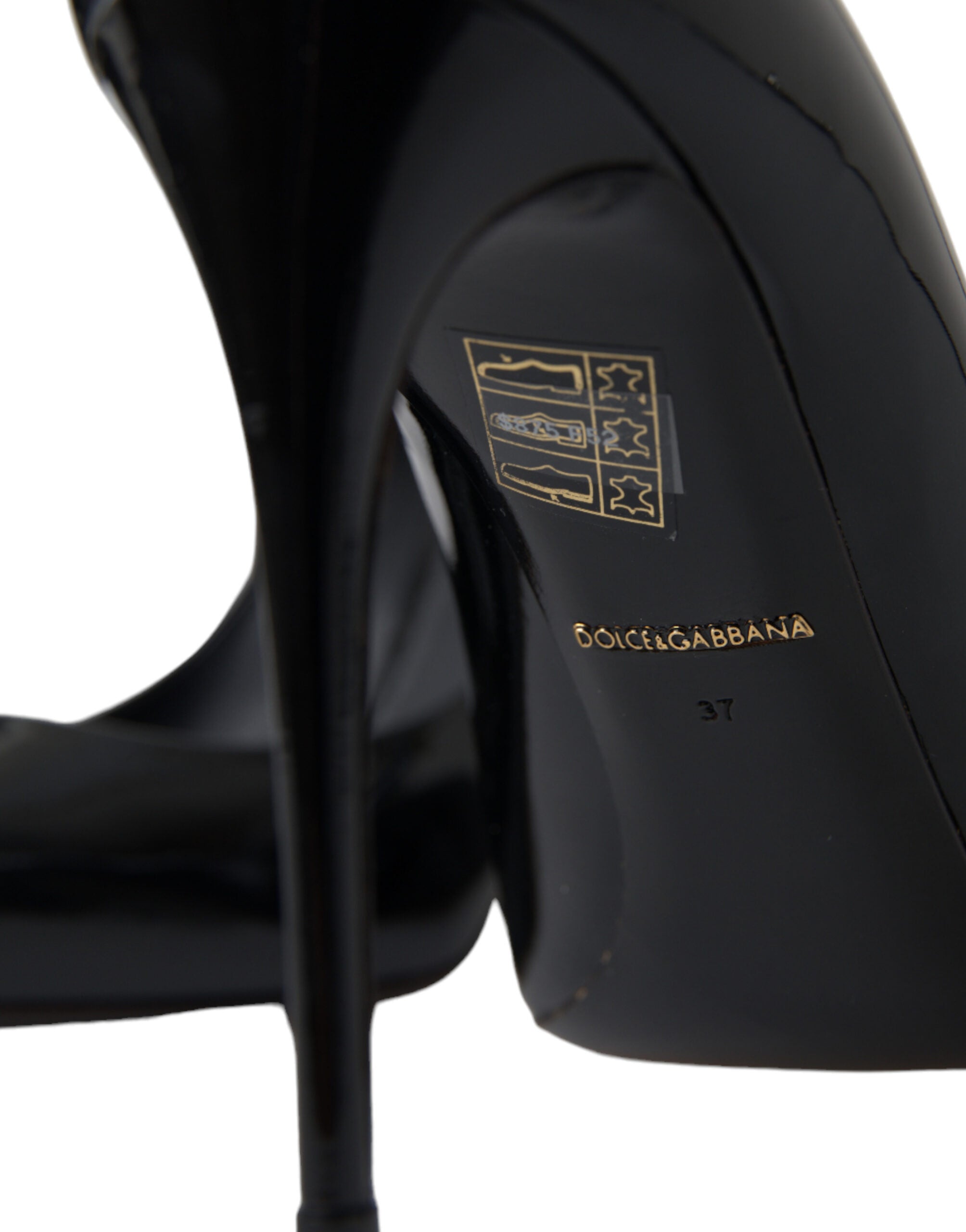 Dolce &amp; Gabbana Elegante schwarze Lack-Stilettos