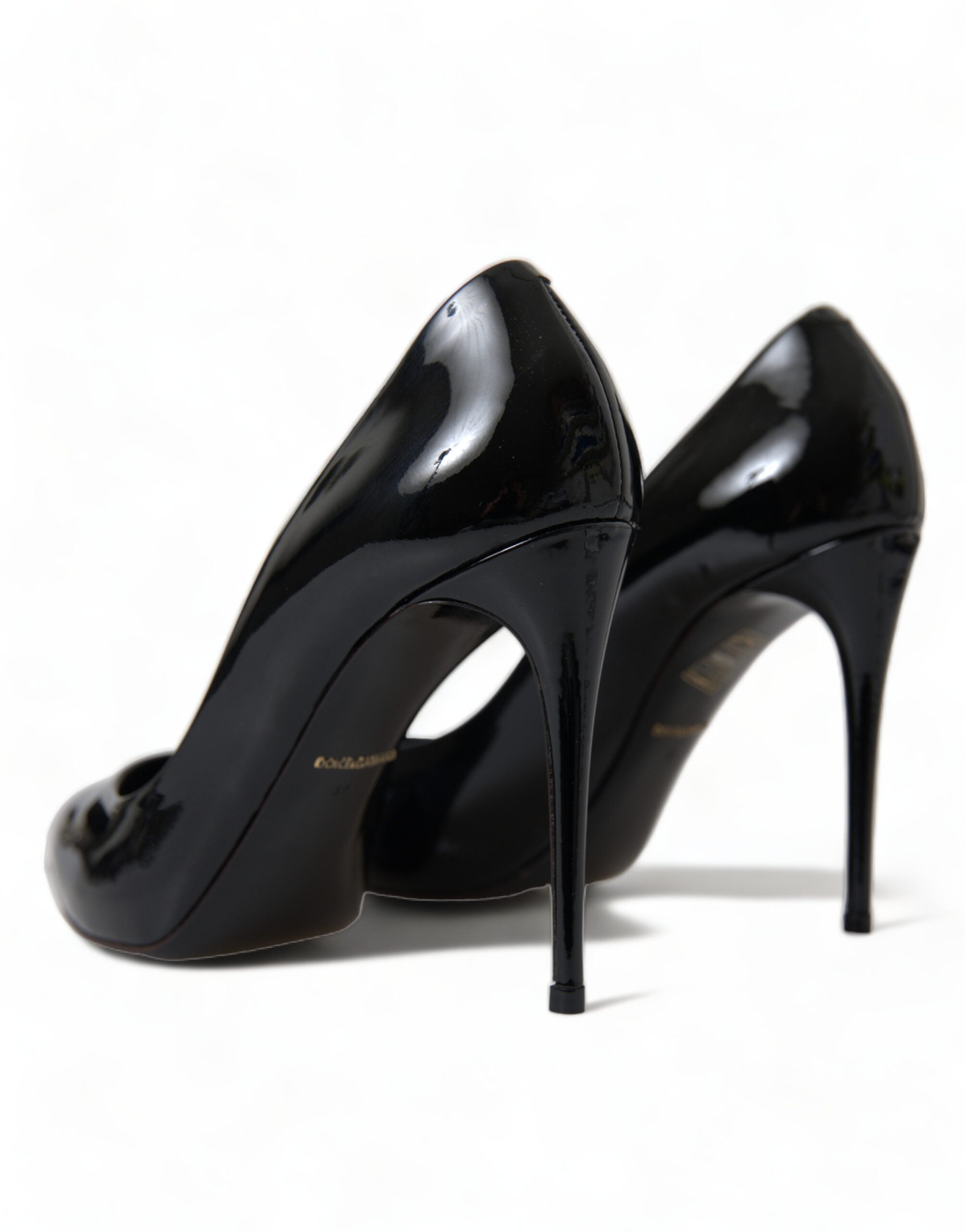 Dolce &amp; Gabbana Elegante schwarze Lack-Stilettos
