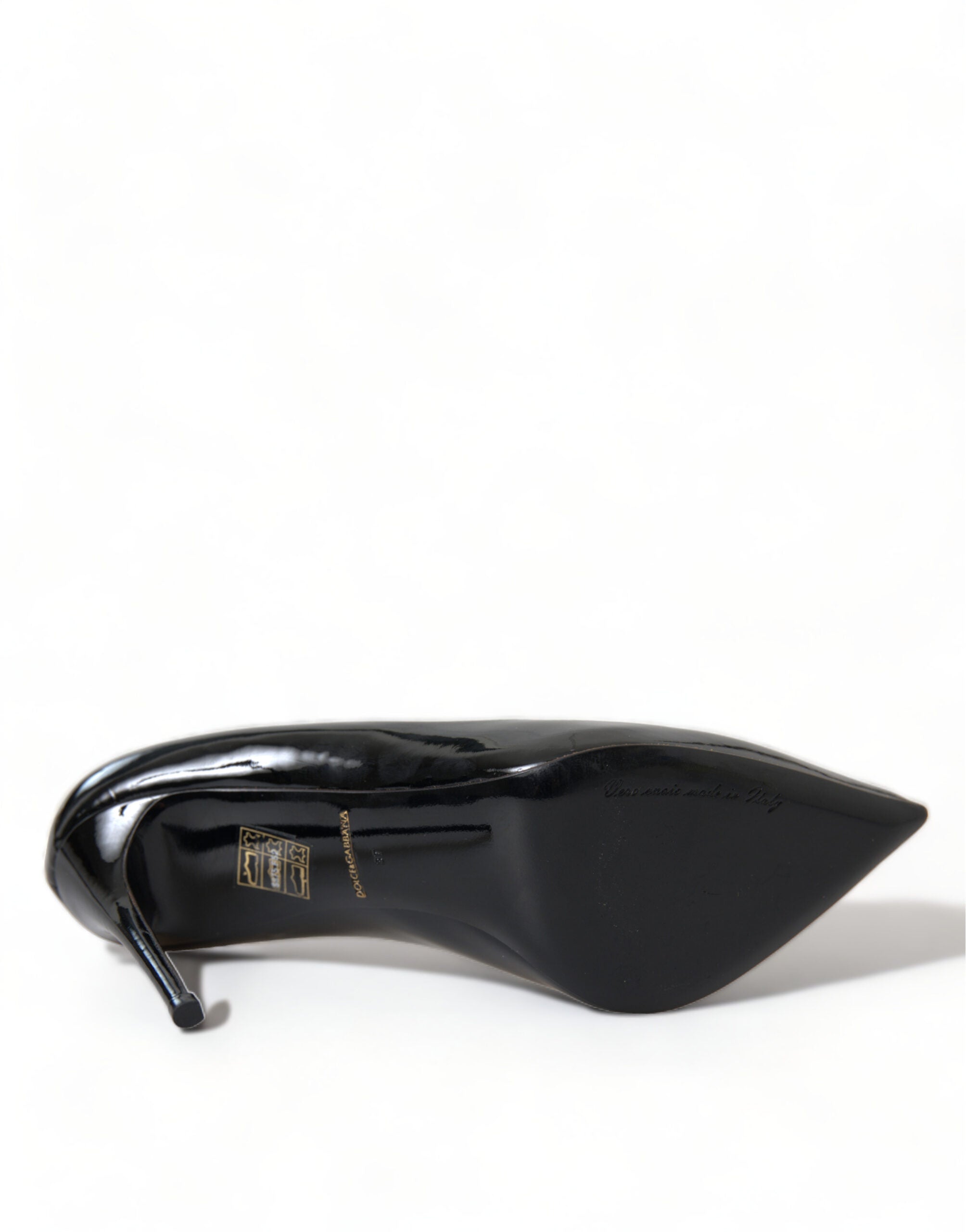 Dolce &amp; Gabbana Elegante schwarze Lack-Stilettos