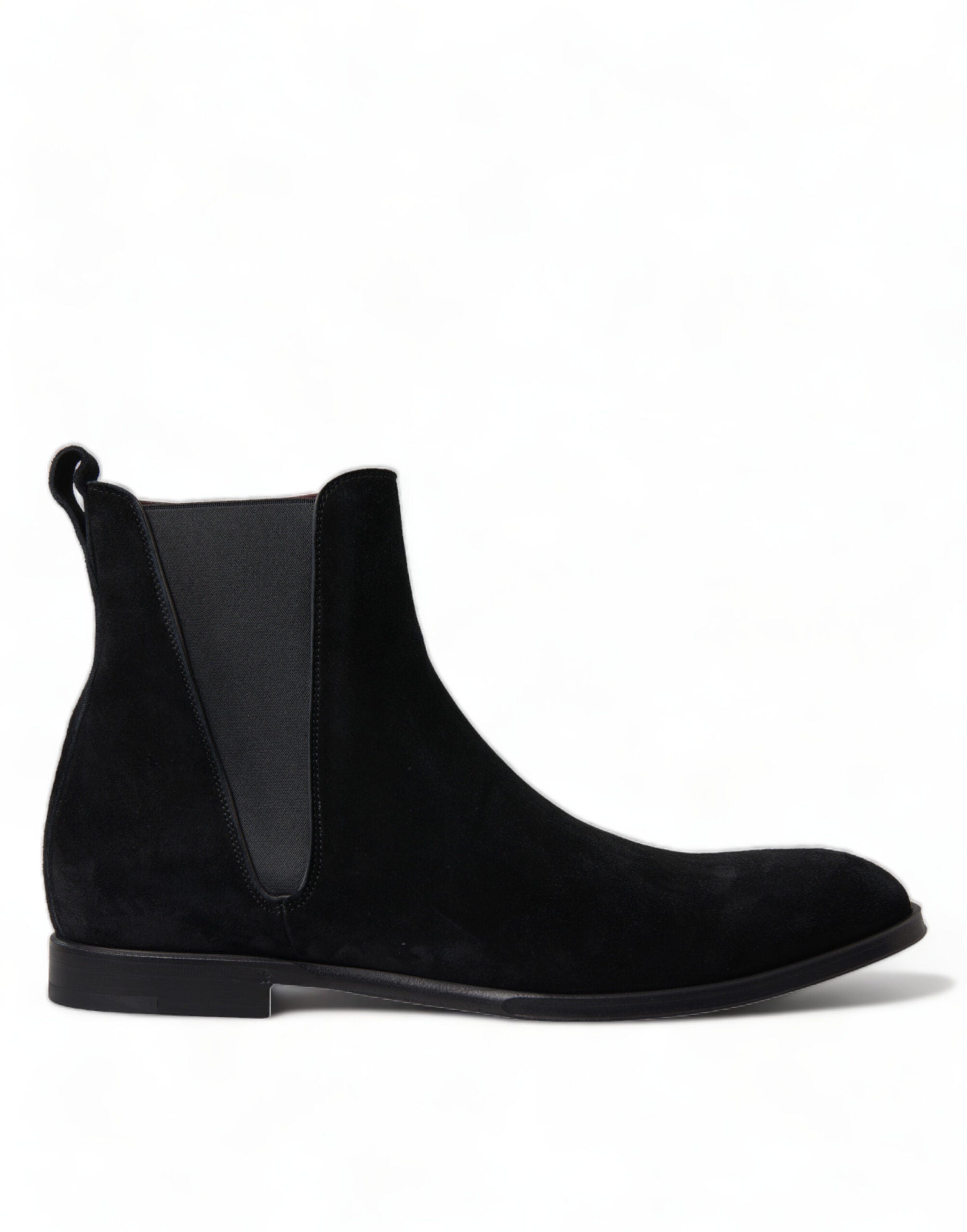 Dolce &amp; Gabbana Elegante schwarze Samtstiefeletten