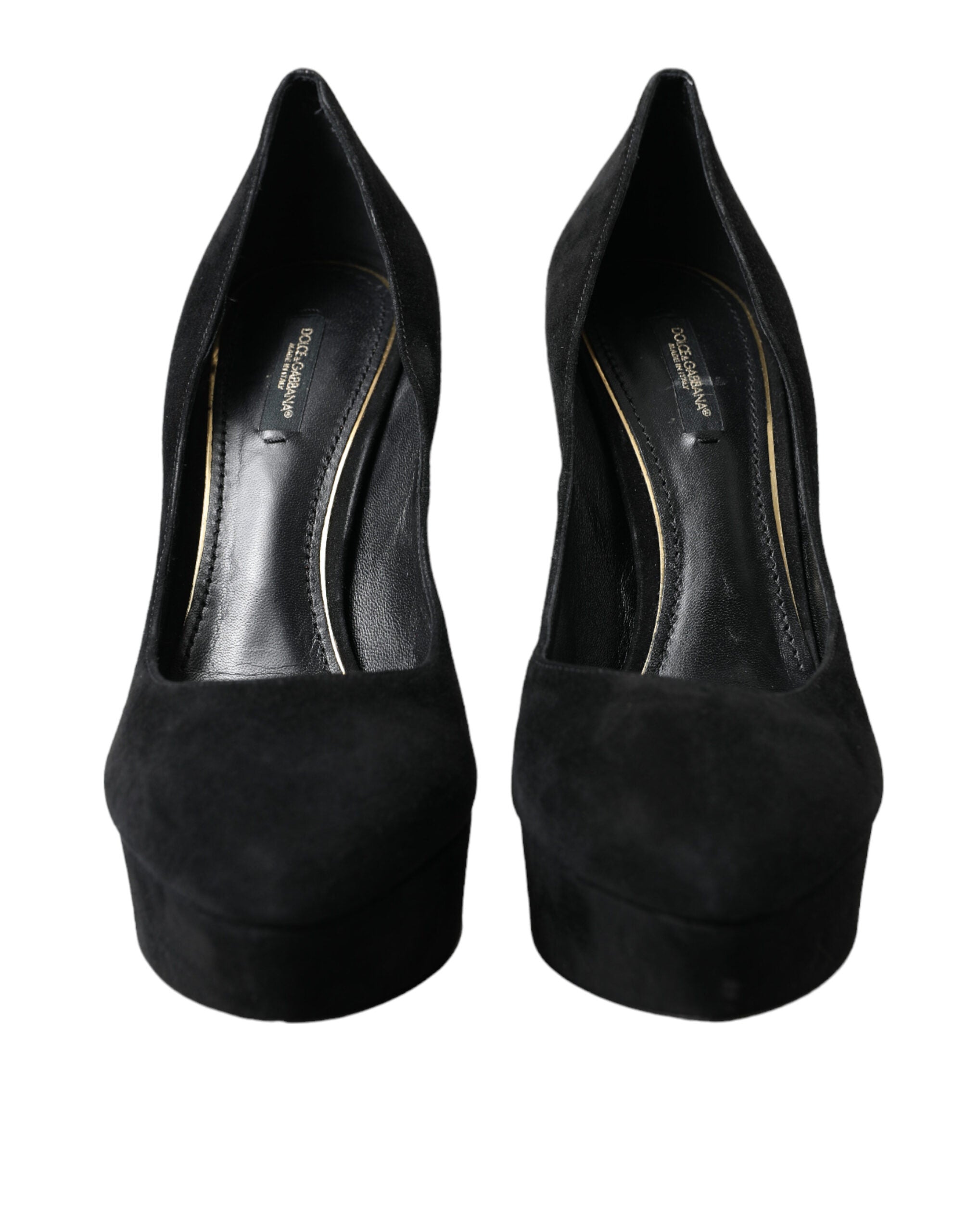 Dolce &amp; Gabbana Schwarze Pumps mit Absatz aus Wildleder – Raffinesse