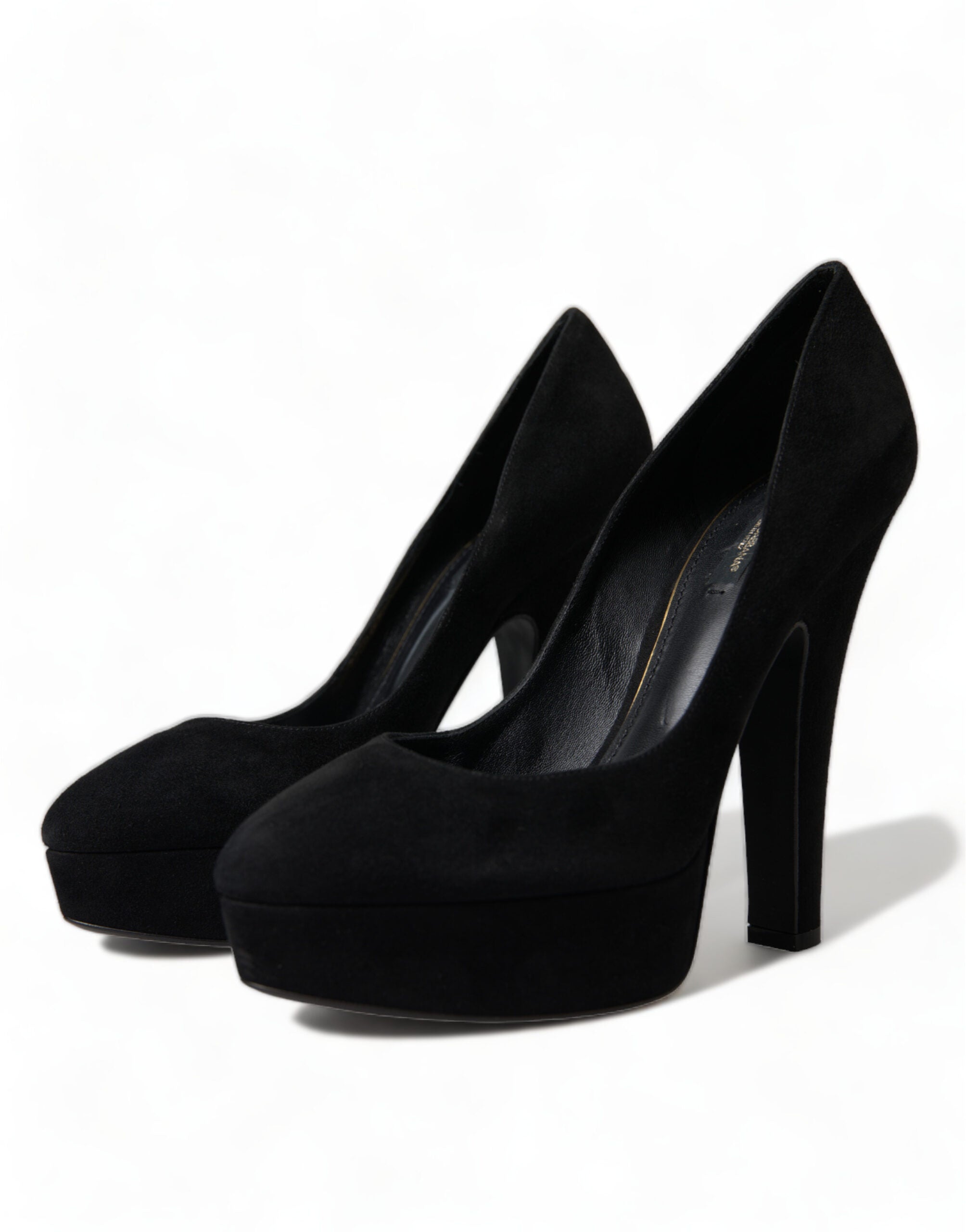 Dolce &amp; Gabbana Schwarze Pumps mit Absatz aus Wildleder – Raffinesse